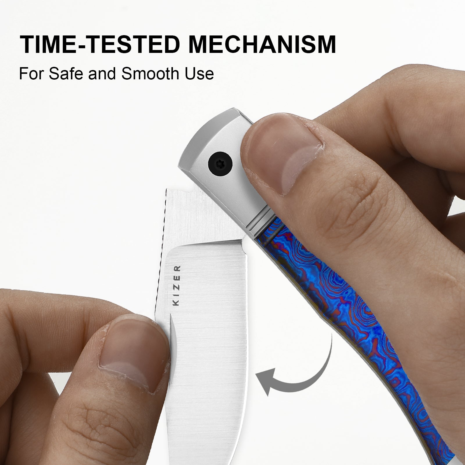 Trestle | S45VN | Titanium & Timascus | KizerB™ 3761A5 | Limited