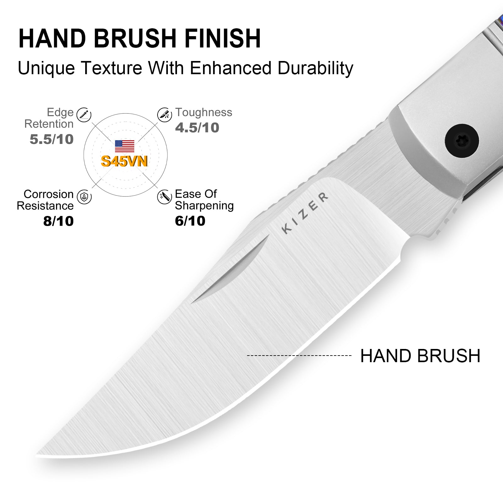 Trestle | S45VN | Titanium & Timascus | KizerB™ 3761A5 | Limited