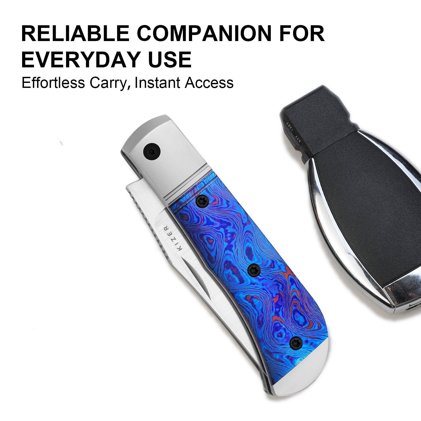 Trestle | M390 | Titanium & Timascus | Ki3761A6 | Limited