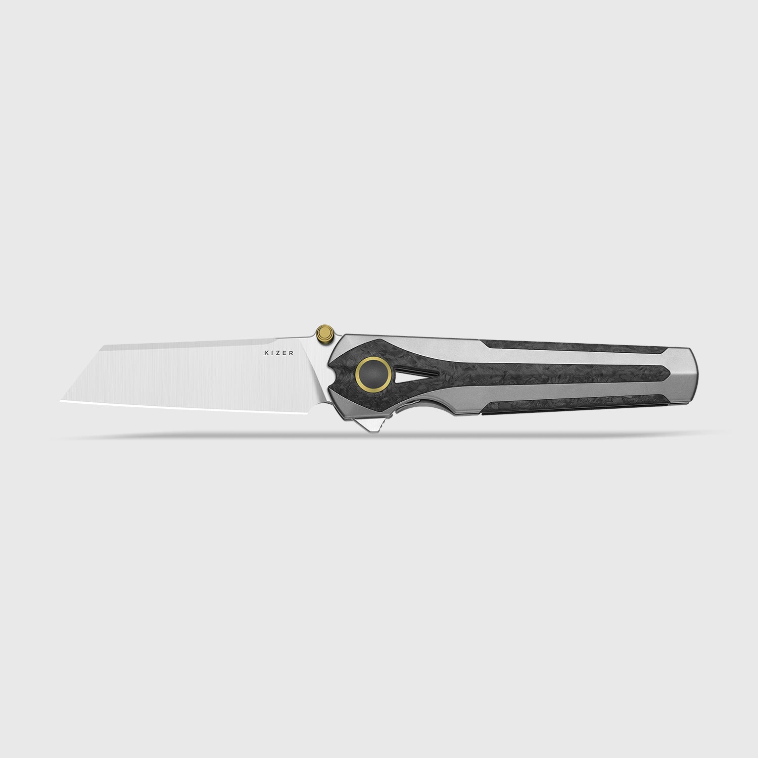 Staff | Frame Lock | S45VN | Titanium & Carbon Fiber | Satin Finish | KizerB™ 3795A2