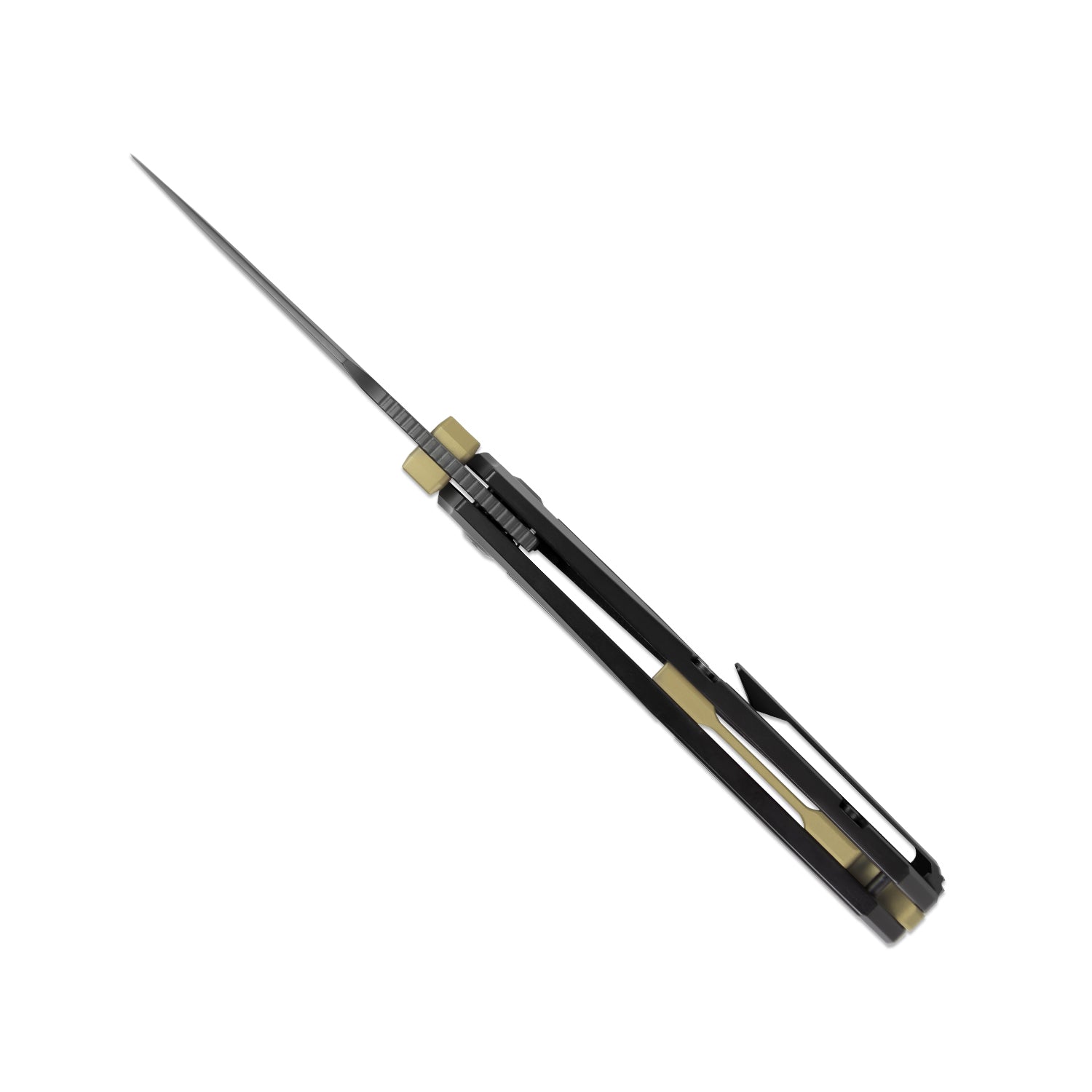 Feweed XL | S90V | Harpoon Blade | Titanium & Aluminum Laser Pattern | KizerB™ 4694A1