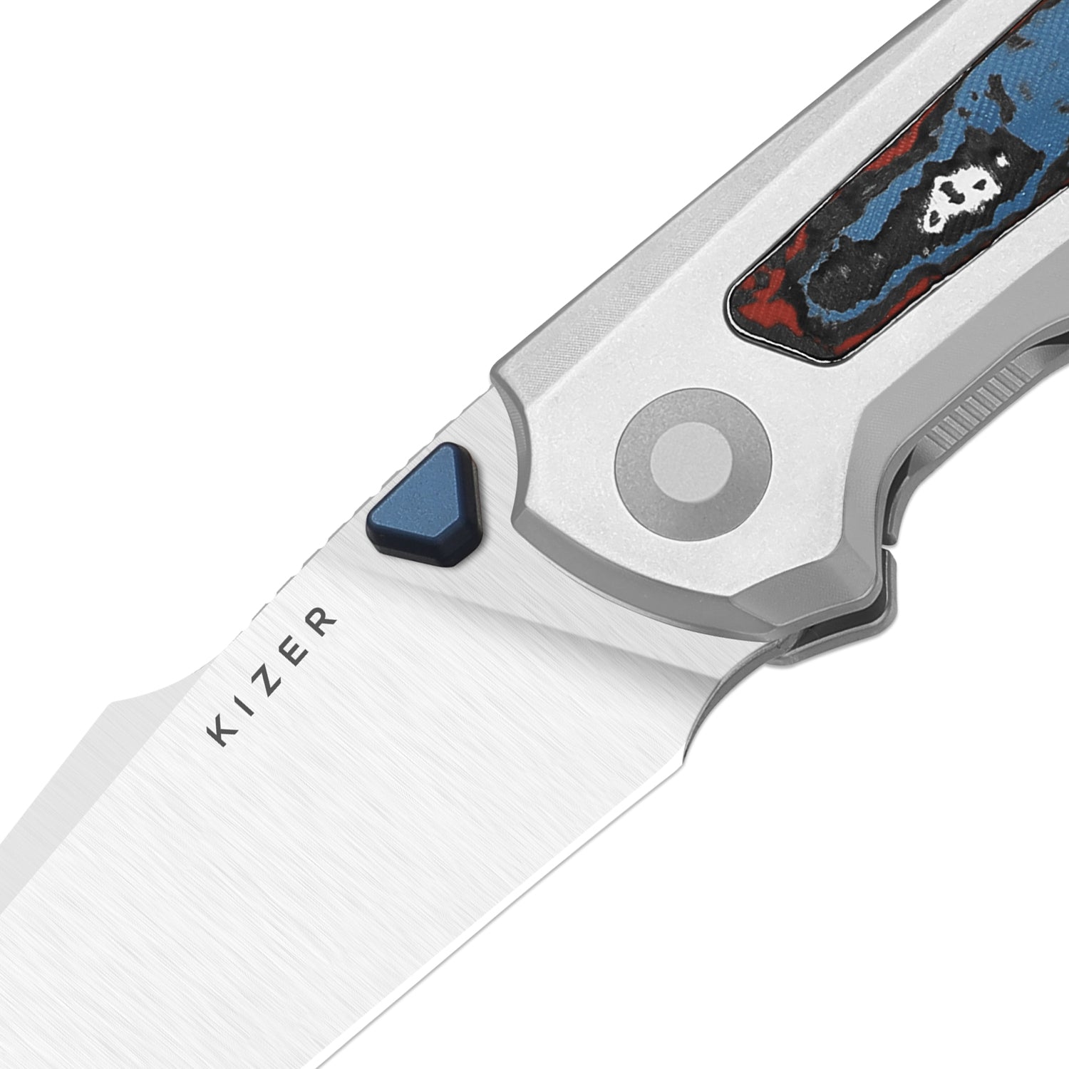 Feweed XL | S90V | Harpoon Blade | Titanium & Fat Carbon Nebula | KizerB™ 4694A2
