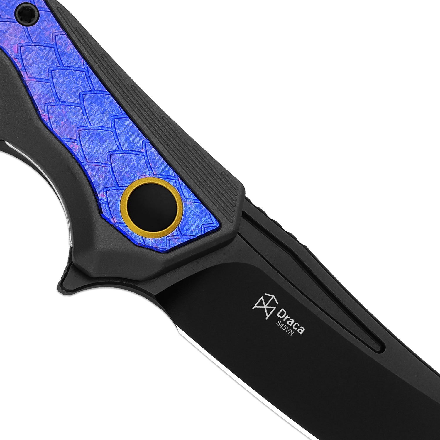 Draca | Flipper | S45VN | Aluminum & Crystallized Titanium | KizerB™ 4751A2