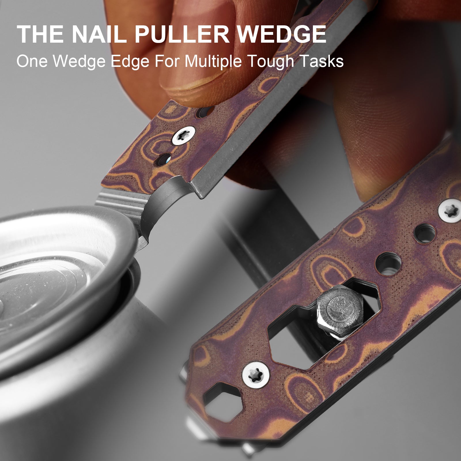 Kizer Titanium EDC Multi-Functional Black & Brown & Blue Tools Pac-Bar
