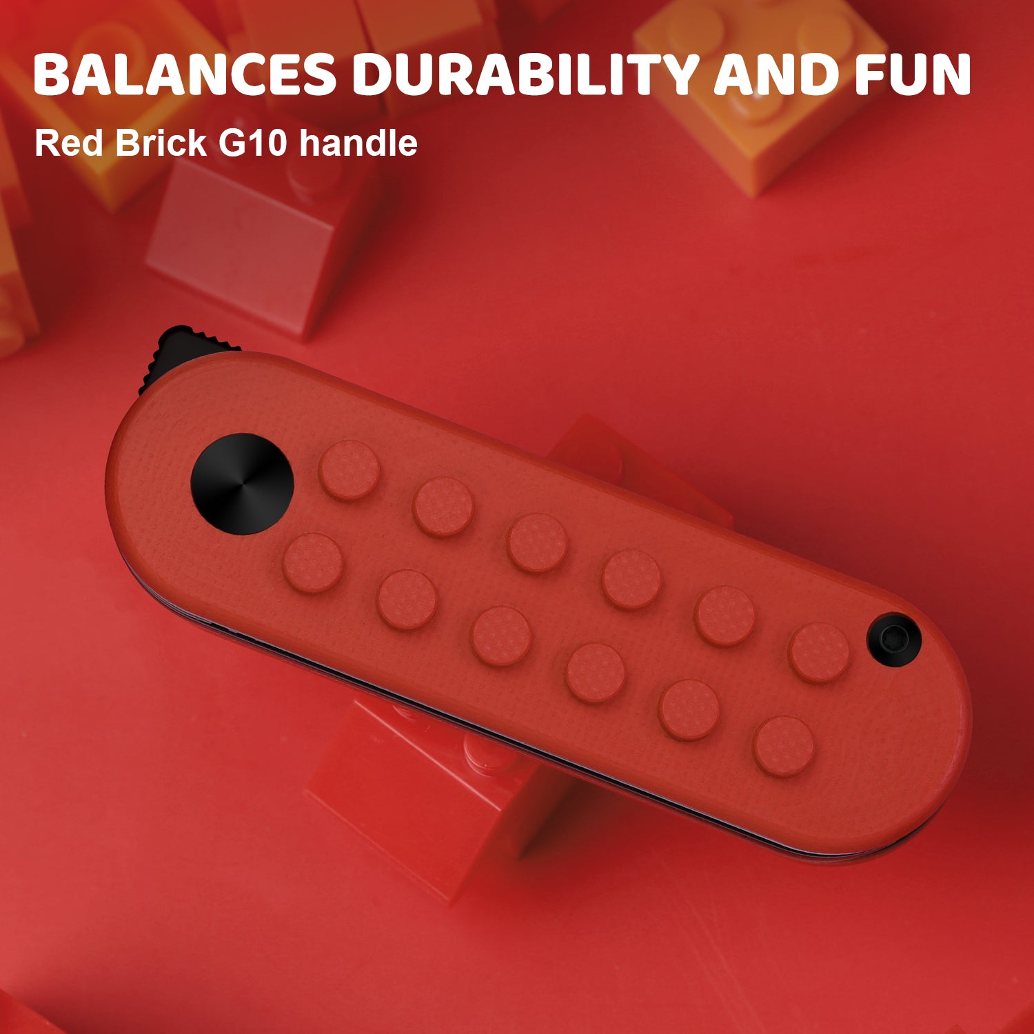 Mini Bay | 14C28N | Red Brick G10 Handle | KizerV™ 2583A4