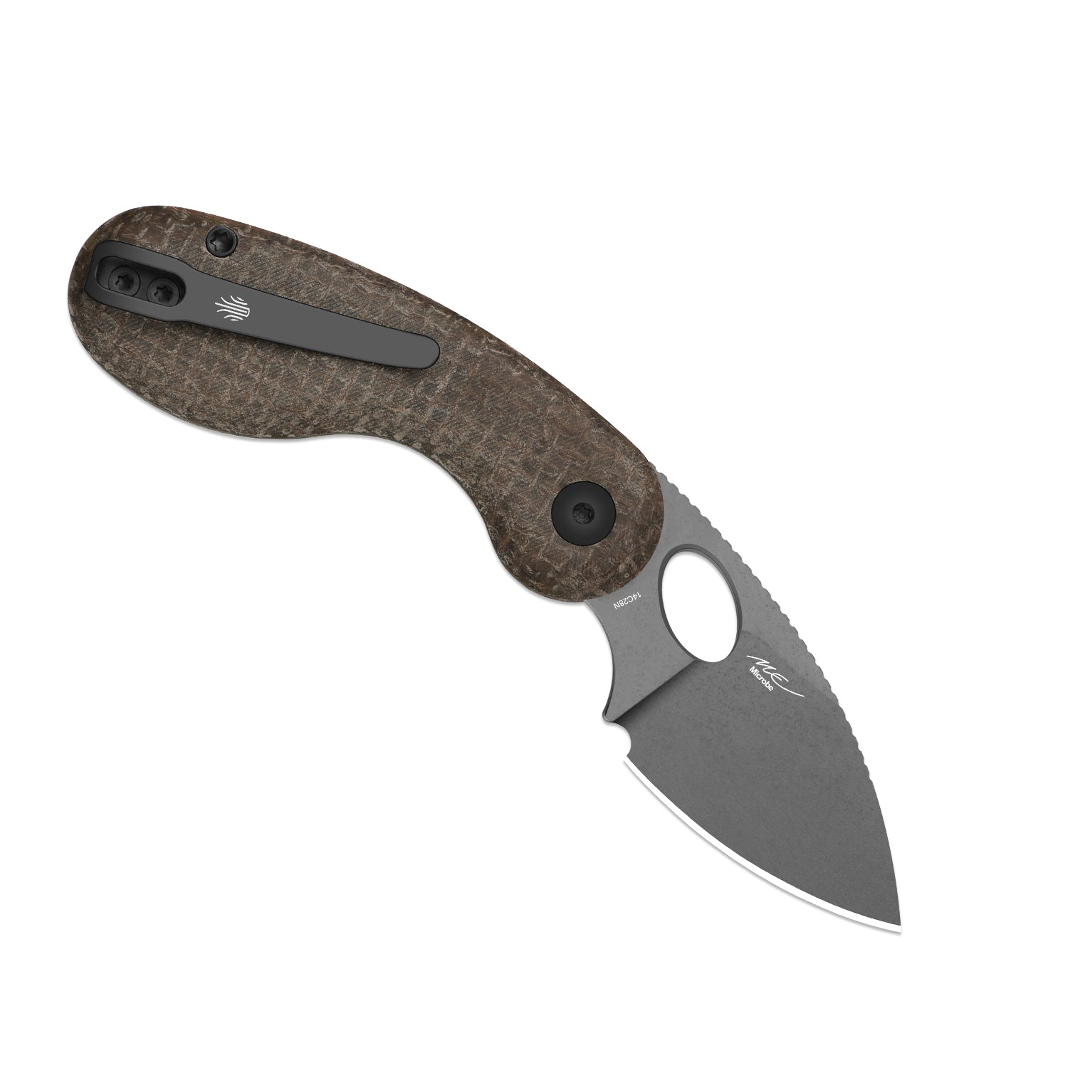 Microbe™ | GID Canvas Micarta Handle | Kizer Button Liner Lock™ | 14C28N | KizerV™ 2742A9