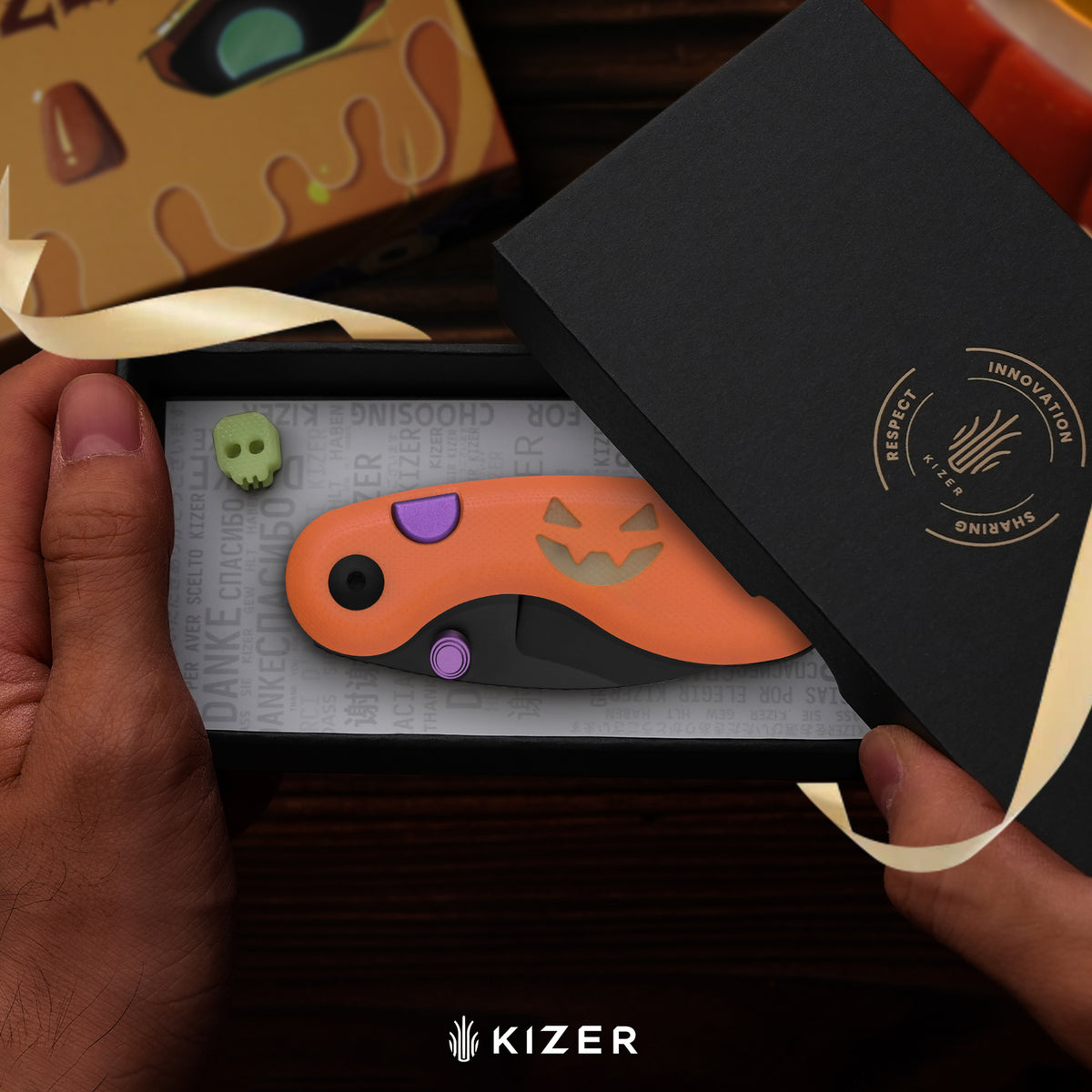 Halloween | Microbe™ | 14C28N | Classic G10 Handle with GID G10 Inlays | KizerV™ 2742HW1 | Halloween Special Edition