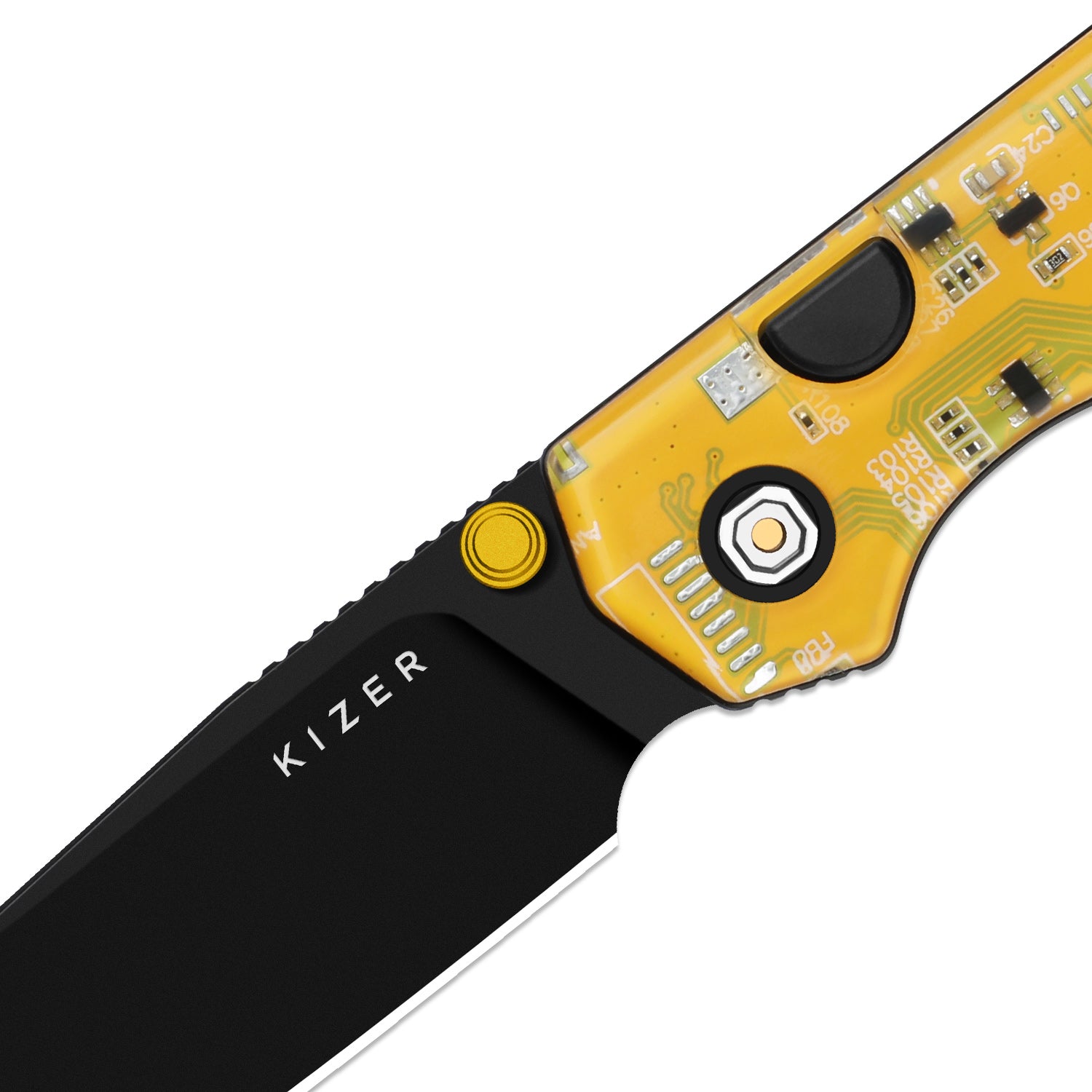 Begleiter PCB | Kizer Button Liner Lock™ | BD1N | Resin & PCB | Black PVD Coating | KizerV™ 3458.2BDA7