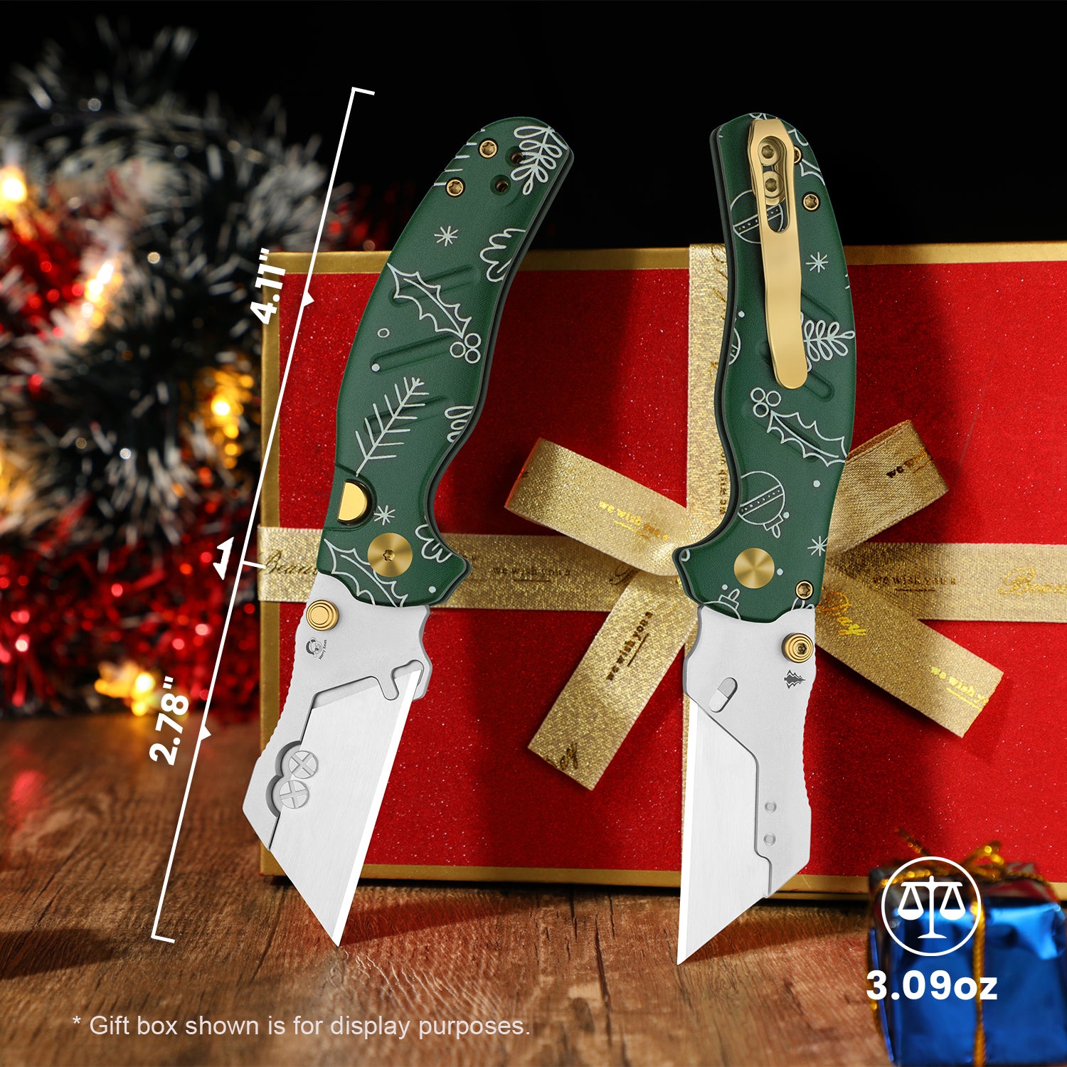 Christmas | Sheepdog® C01C 2.9 | Kizer Button Liner Lock™ | Utility Knives | Limited | KizerV™ 3488.29JMC1