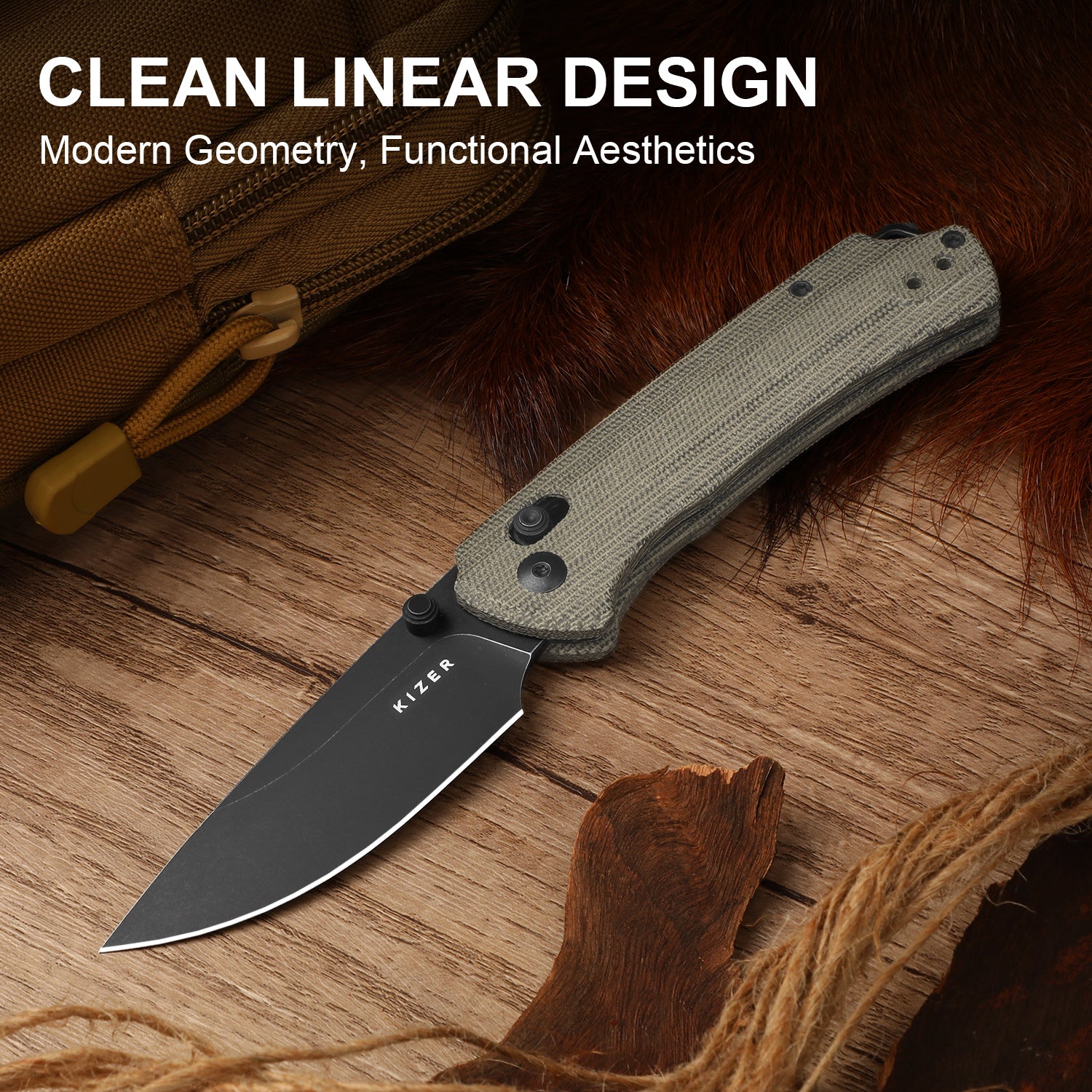 T1 CD | Kizer Clutch Lock™ | Norplex UltreX™ Micarta | KizerV™ 3490.2CA1