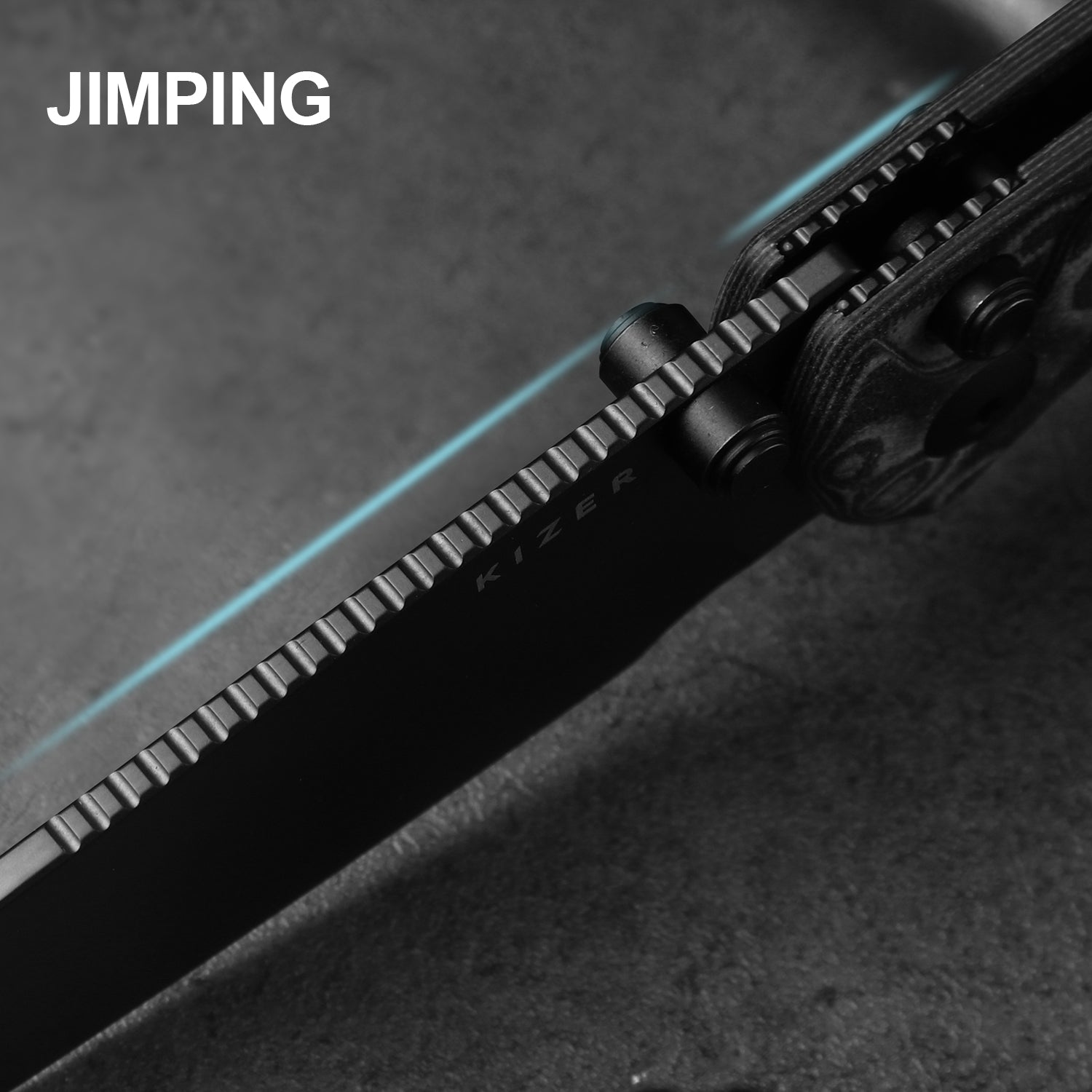 Drop Bear® 2 | Kizer Button Liner Lock™ | AEB-L | Micarta With Vortex Pattern | KizerV™ 3619.2PR2