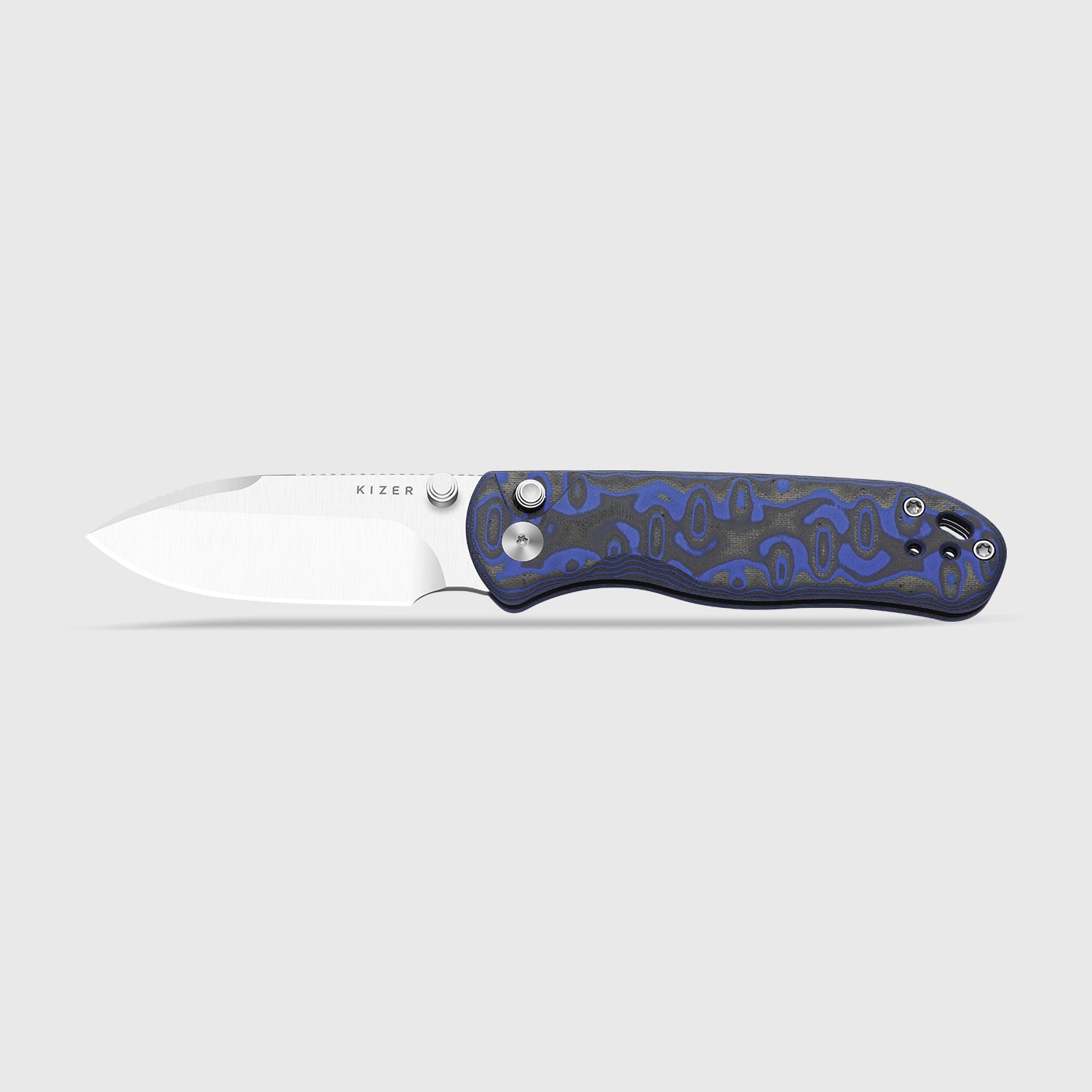 Drop Bear® 2 | Kizer Button Liner Lock™ | AEB.L | Micarta With Vortex Pattern | KizerV™ 3619.2PR3