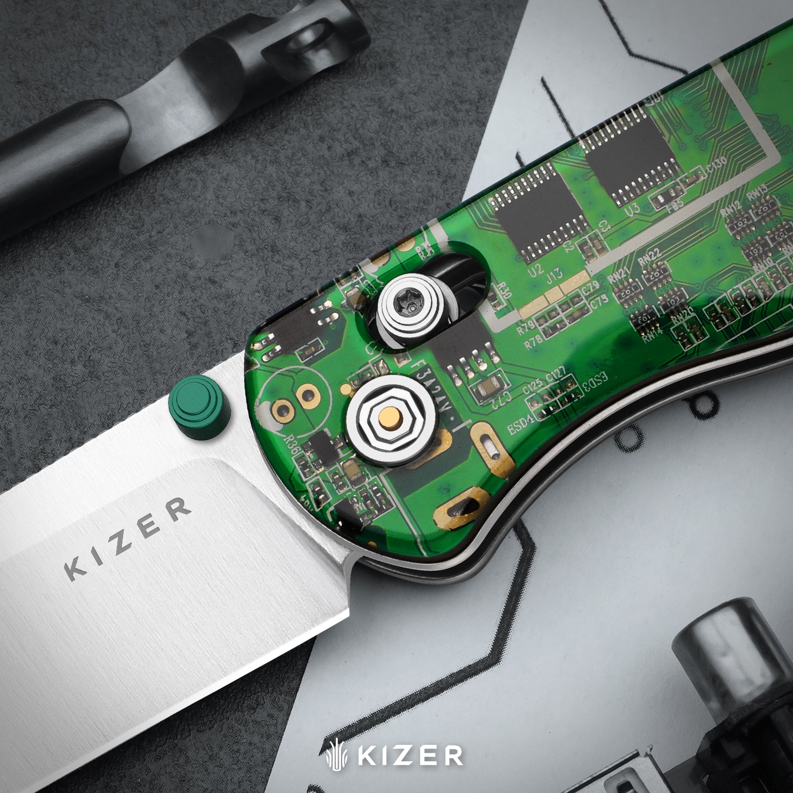 Drop Bear® | Kizer Clutch Lock™ | Nitro-V | Resin & PCB | Satin Finish | KizerV™ 3619A18