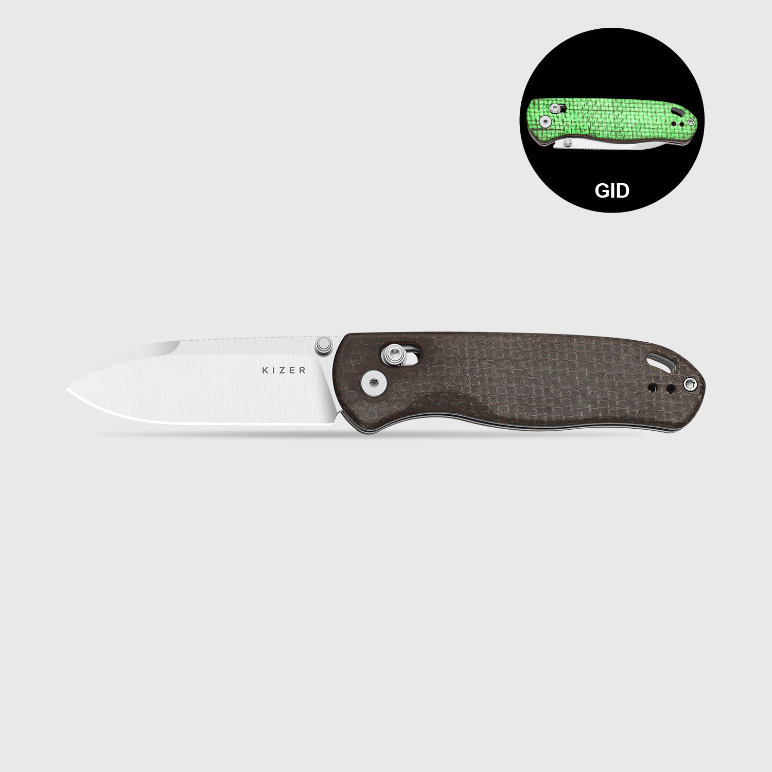 Drop Bear® | GID Canvas Micarta Handle | Kizer Clutch Lock™ | Nitro-V