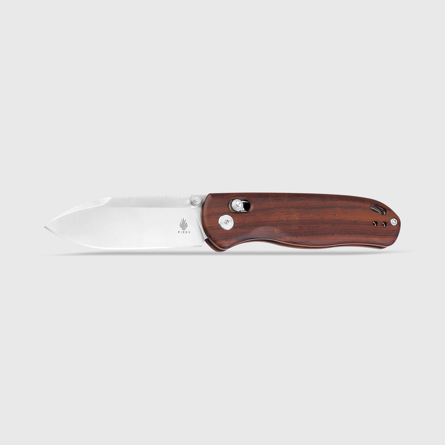 Kizer Drop Bear 2.97 inch NitroV Blade Wood Handle V3619A6-Kizer