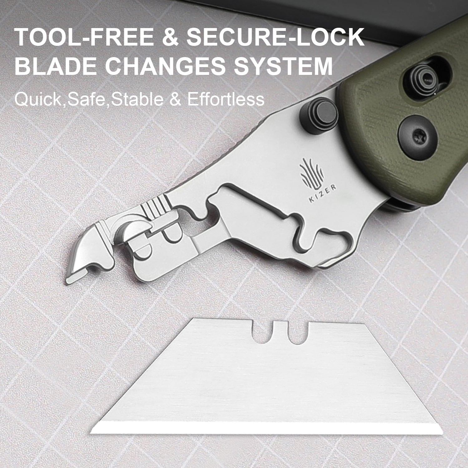 Drop Bear® Utility | Kizer Clutch Lock™ | Uti BEAR 2 | SK5 & 50Cr15MoV | G10 | KizerV™ 3619JA6