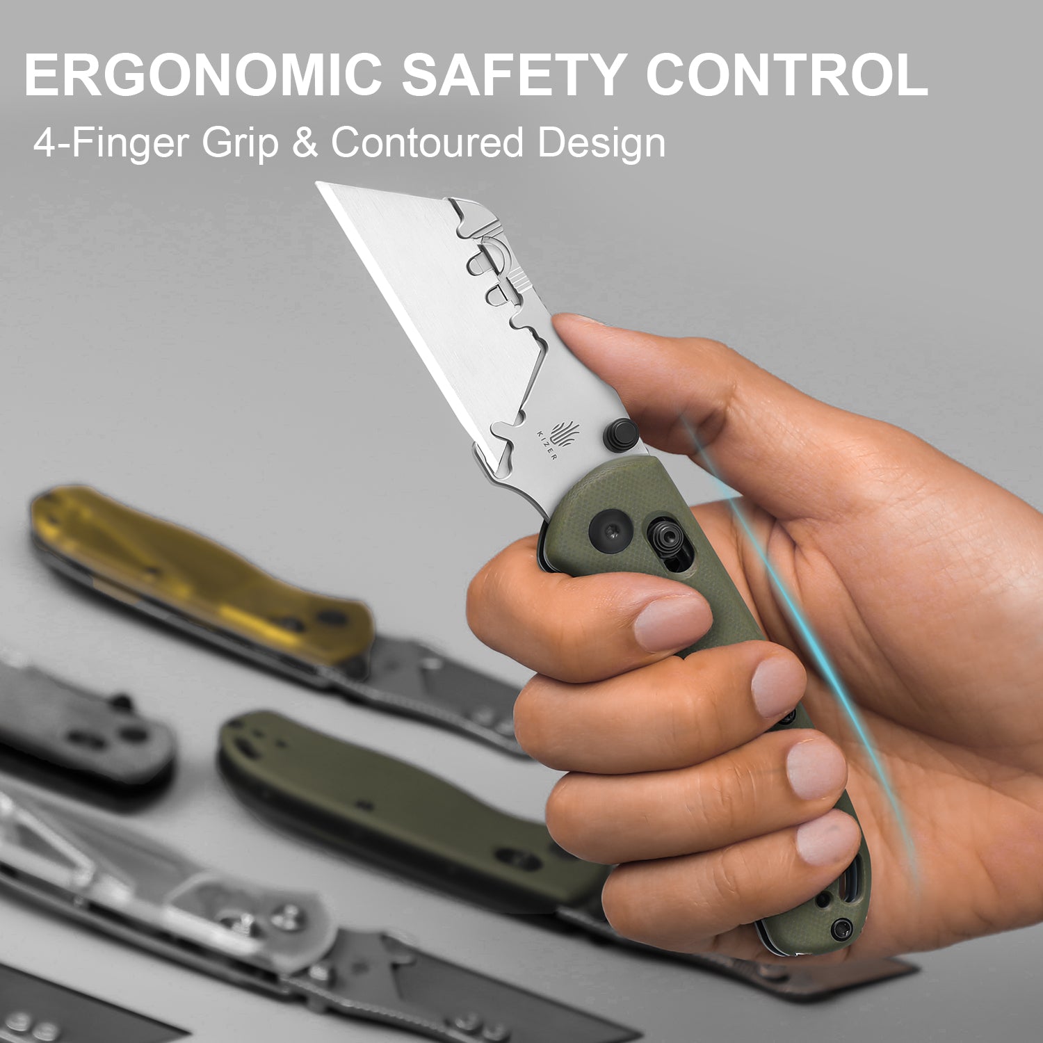 Drop Bear® Utility | Kizer Clutch Lock™ | Uti BEAR 2 | SK5 & 50Cr15MoV | G10 | KizerV™ 3619JA6