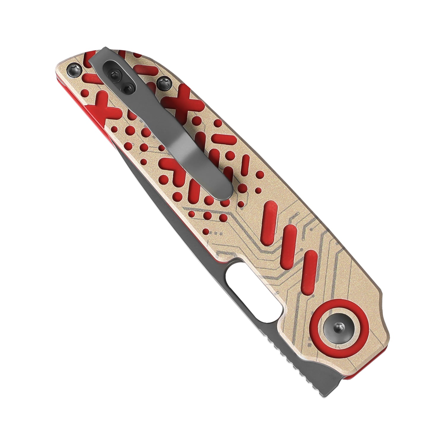 Varatas | Nitro-V | Red&White G10 Handle | KizerV™ 3637A3