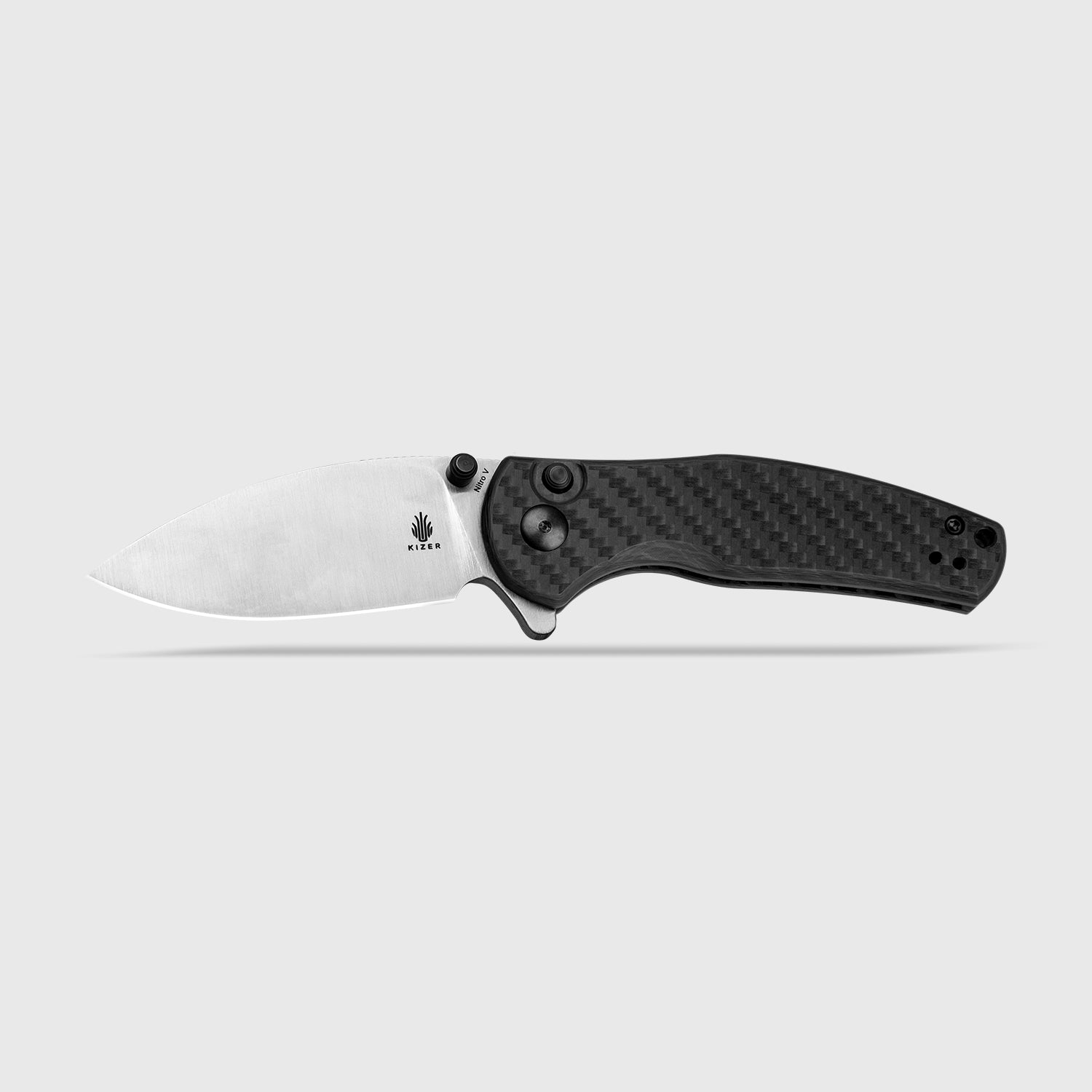 Mini Grouper 3.14 inches Nitro V Blade Carbon Fiber Handle V3669A1
