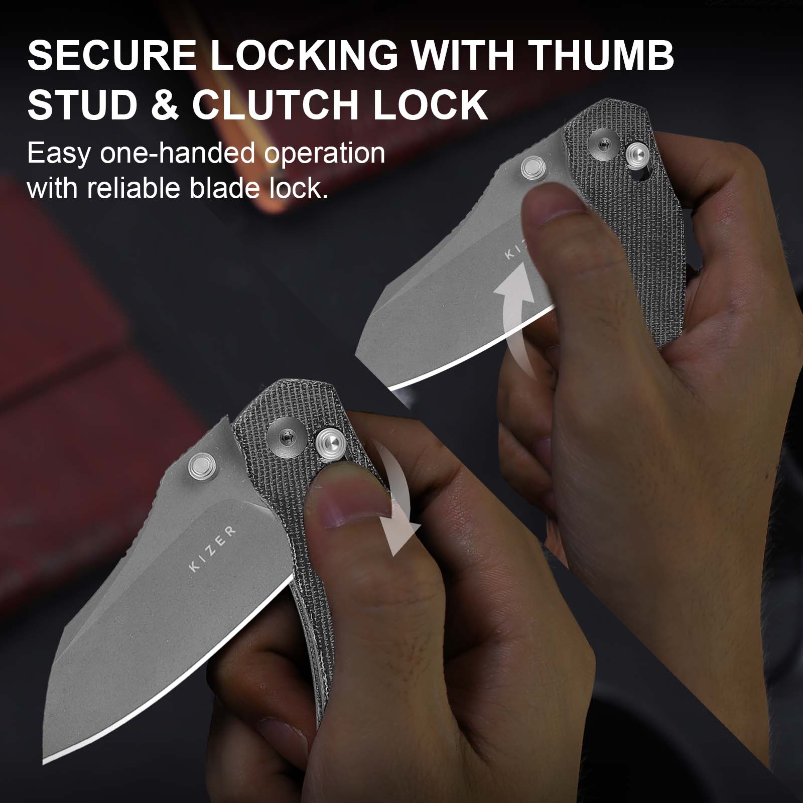 Mini Bulldog | Nitro-V | Micarta | KizerV™ 3672SA2