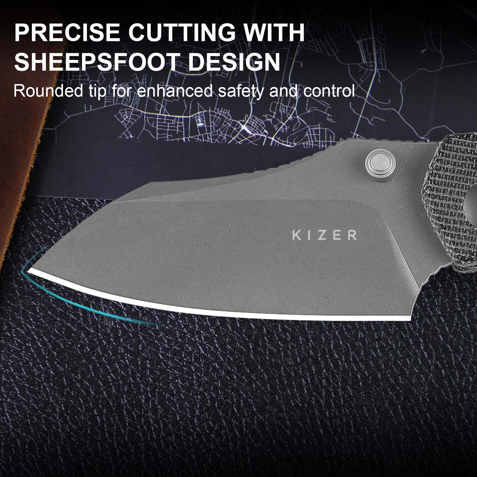 Mini Bulldog | Nitro-V | Micarta | KizerV™ 3672SA2