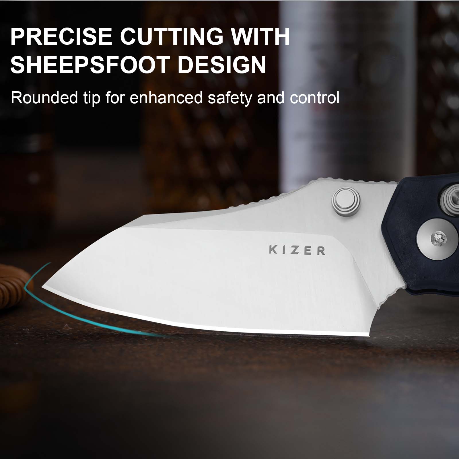 Mini Bulldog | Nitro-V | Richlite (Blue Canyon) | KizerV™ 3672SA3