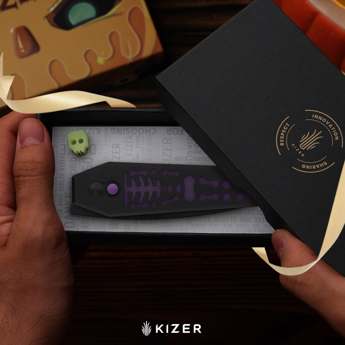 Halloween | Tomb | Nitro-V | Classic G10 Handle with GID G10 Handle | KizerV™ 3692HW2 | Halloween Special Edition