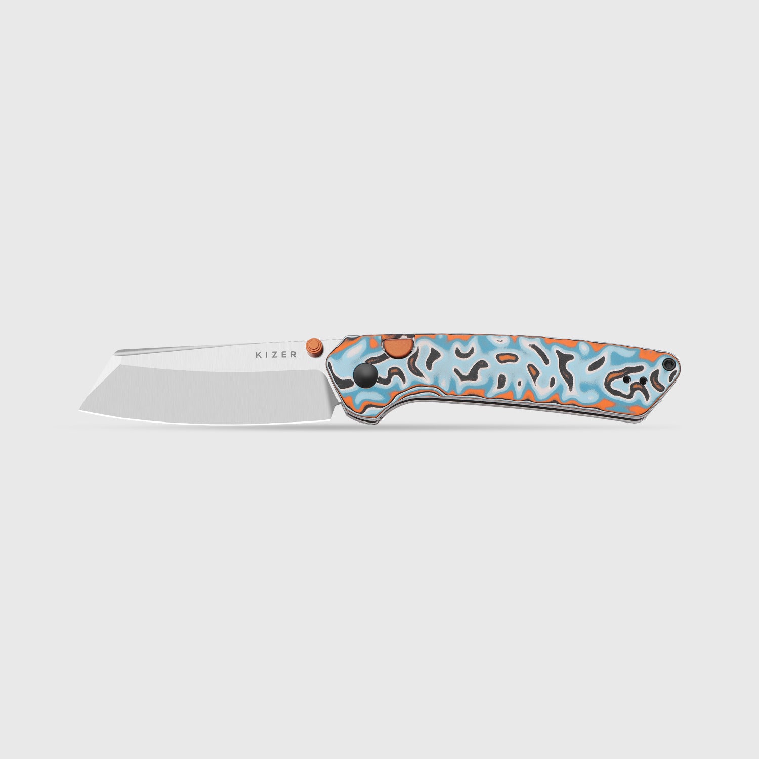 Madrac | Kizer Button Liner Lock™ | Micarta With Vortex Pattern | 14C2