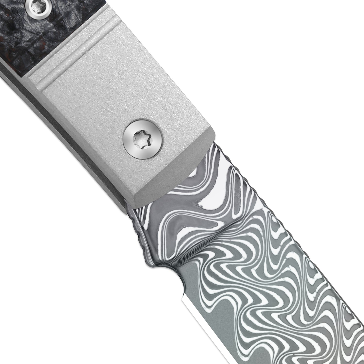 Trestle D With Pac-Bar | Rainbow Damascus | Aluminum & Fat Carbon | Slip Joint | KizerV™ 3760A6