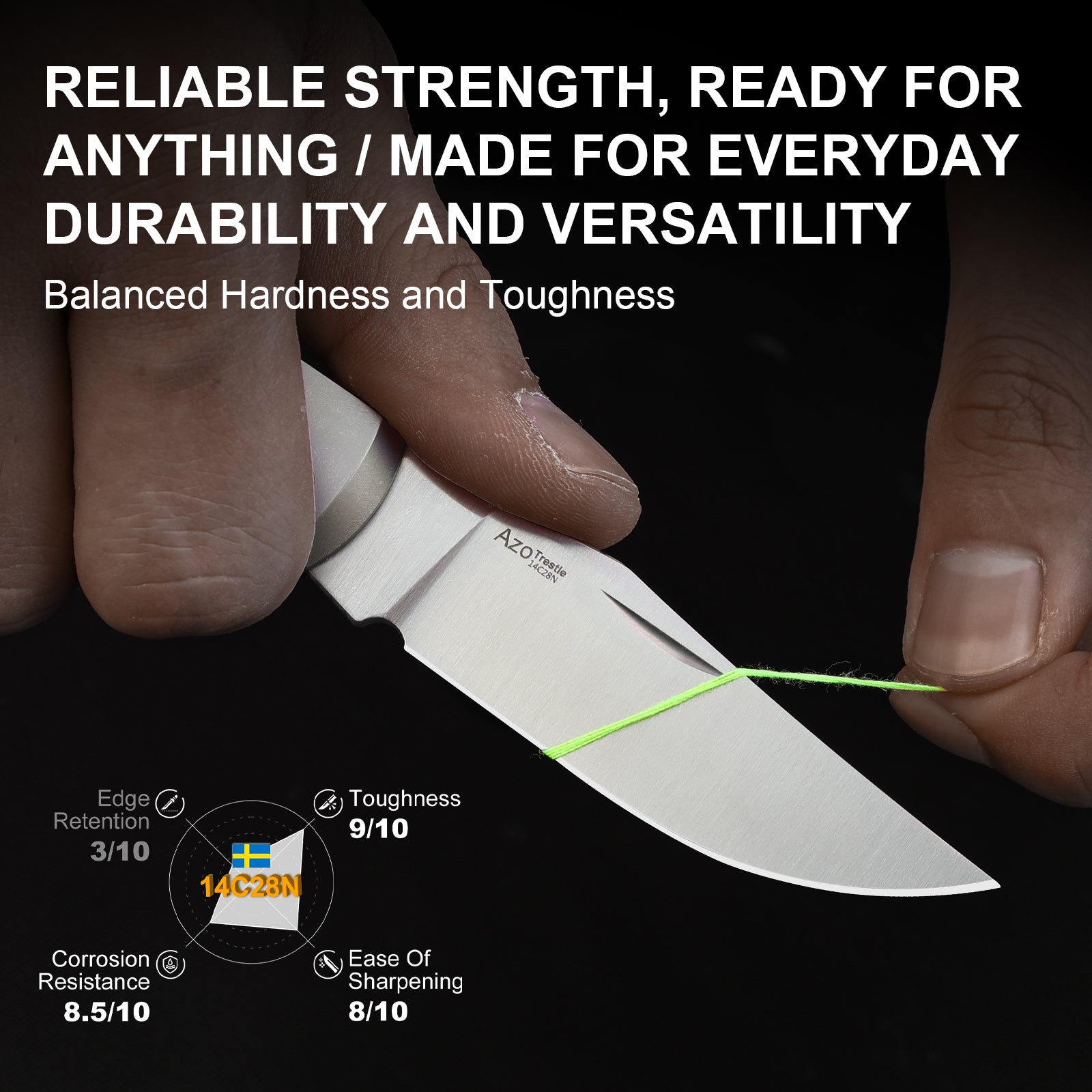 Trestle | 14C28N | Titanium & Micarta | V3761A1