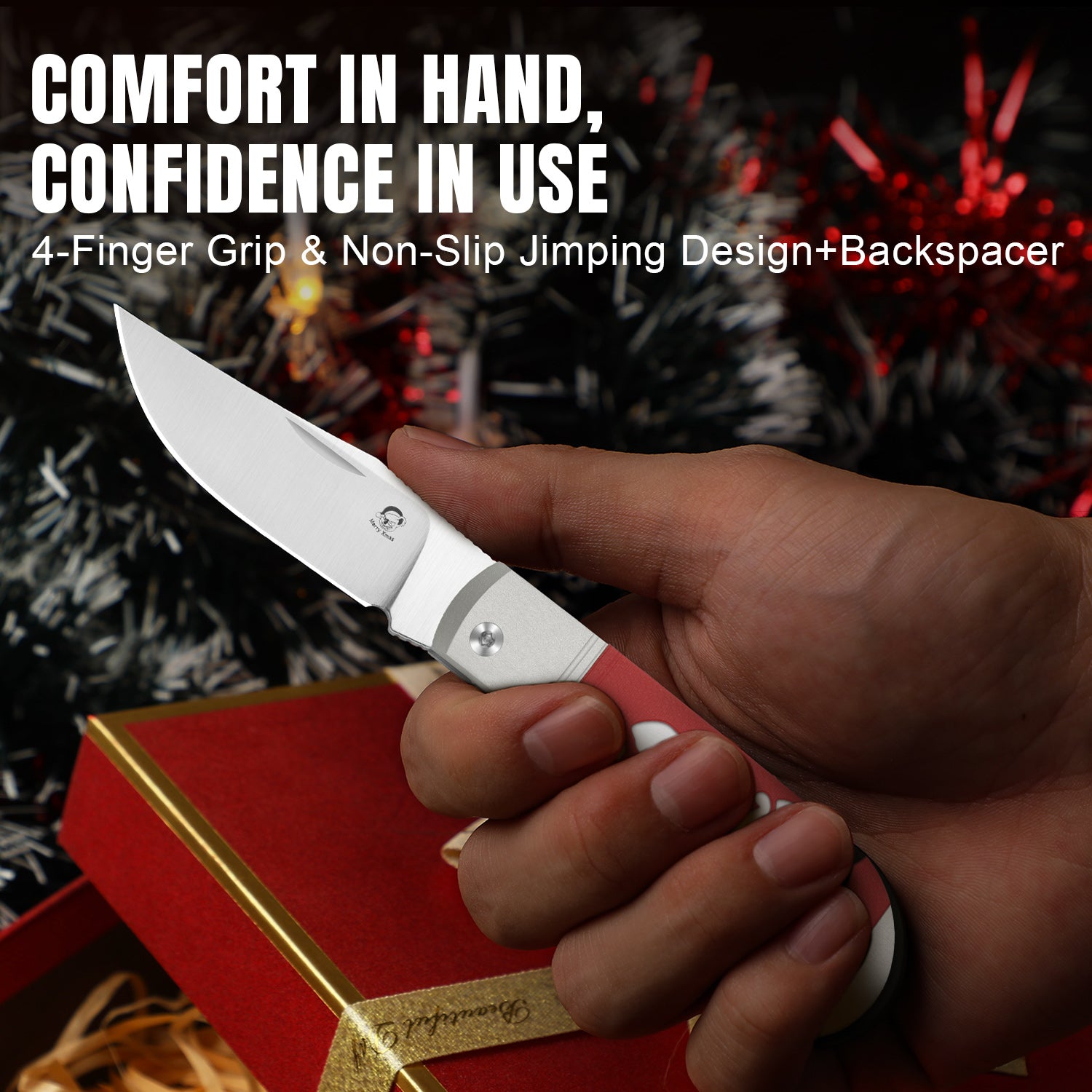 Christmas | Trestle | 14C28N | Aluminum & G10 | KizerV™ 3761MC1 | Limited
