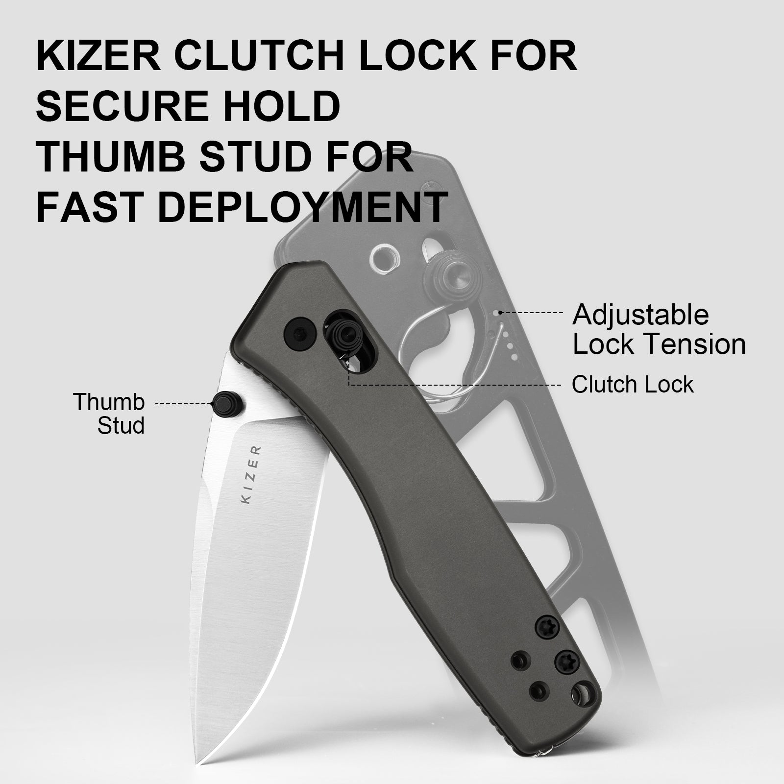 Aegis | Kizer Clutch Lock™ | AEB-L | Aluminum | KizerV™ 3774A4