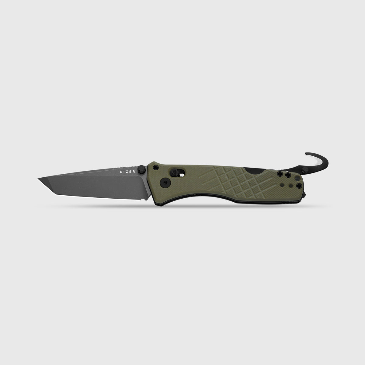Aegis T AEB-L Green G10 Rescue Hook & Glass Breaker - Kizer