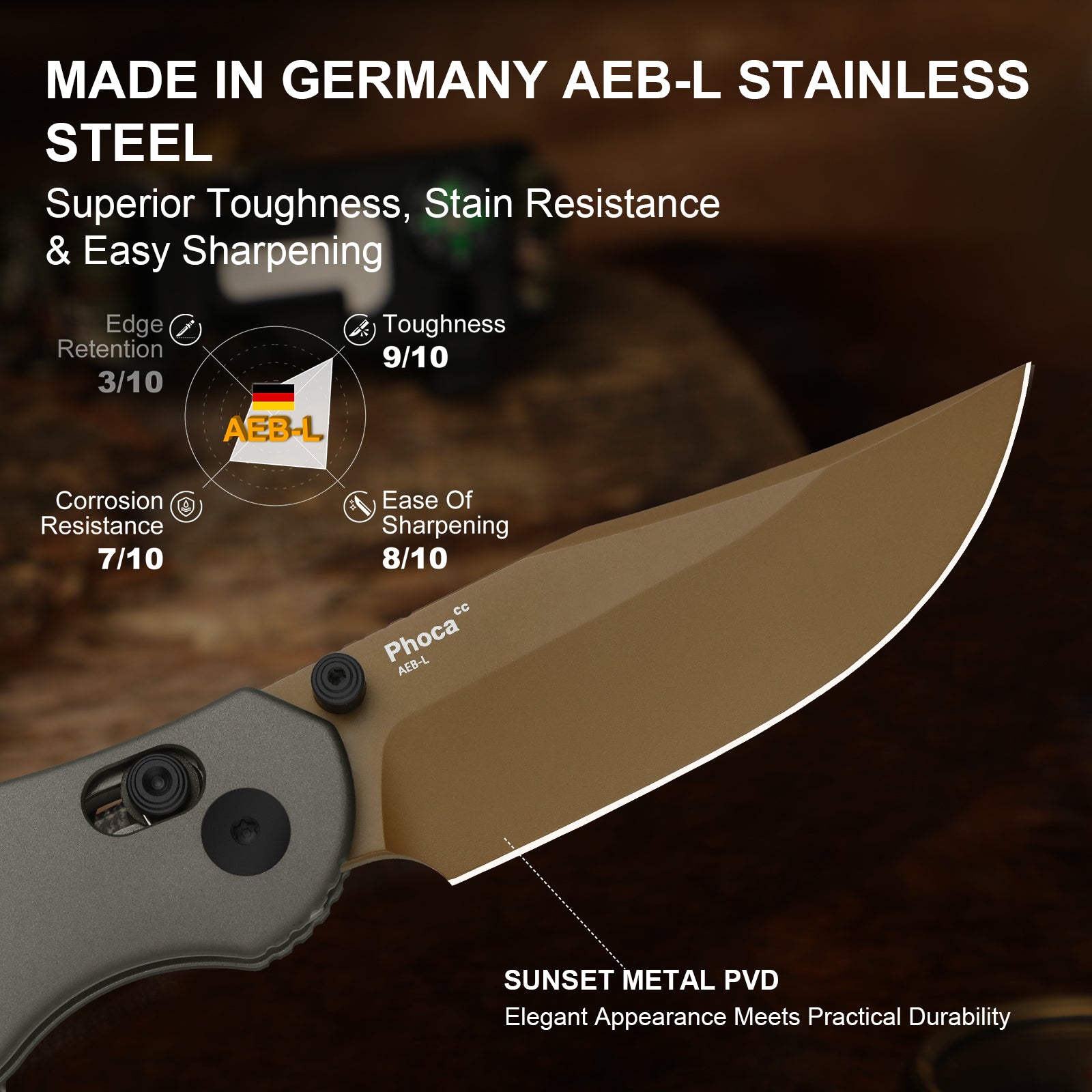 Phoca CC | AEB-L | Aluminum | Sunset Metal PVD | KizerV™ 3780A2