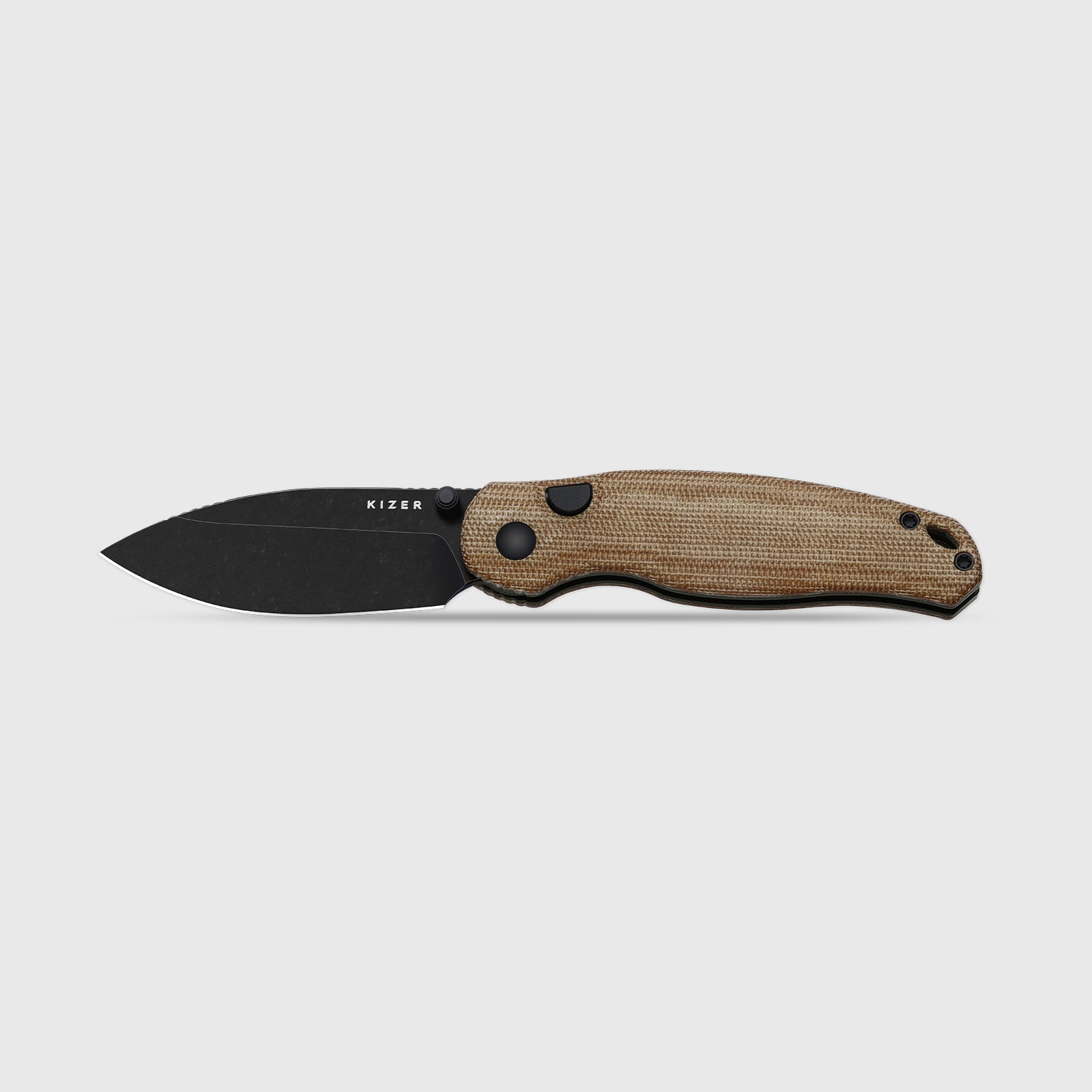 Phoca BD 14C28N Norplex UltreX™ Micarta Button Liner Lock - Kizer