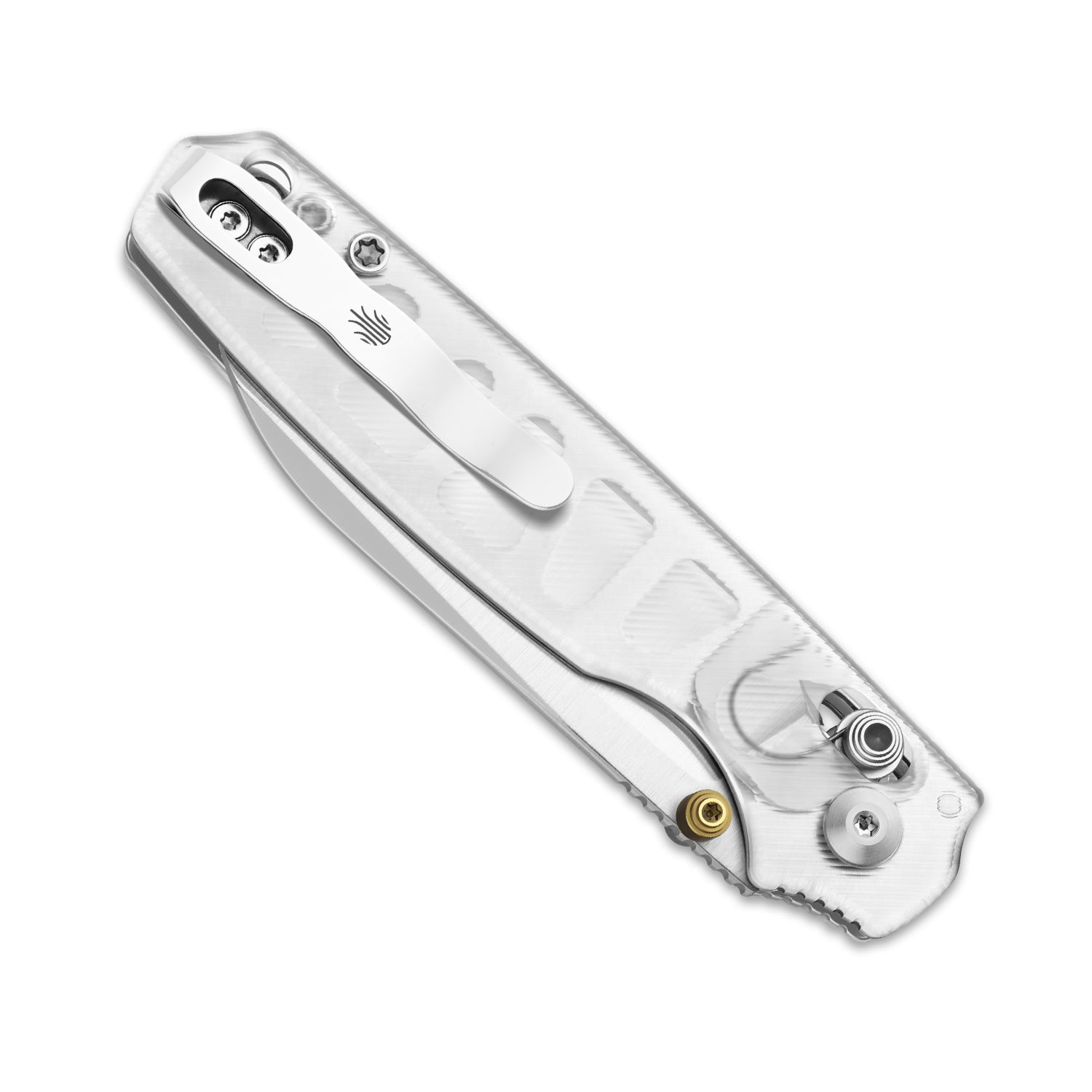 Pokiman CS | Kizer Clutch Lock™ |Sheepsfoot | Four-Finger Full Grip | Clear Acrylic | KizerV™ 3789A5