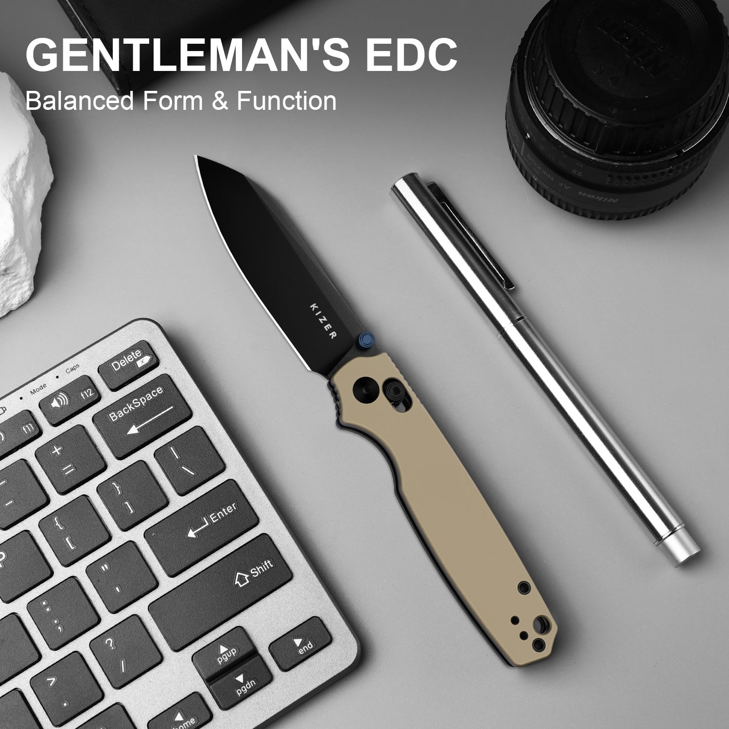 Pokiman CS | Kizer Clutch Lock™ | Sheepsfoot | Four-Finger Full Grip | Aluminum | KizerV™ 3789A6