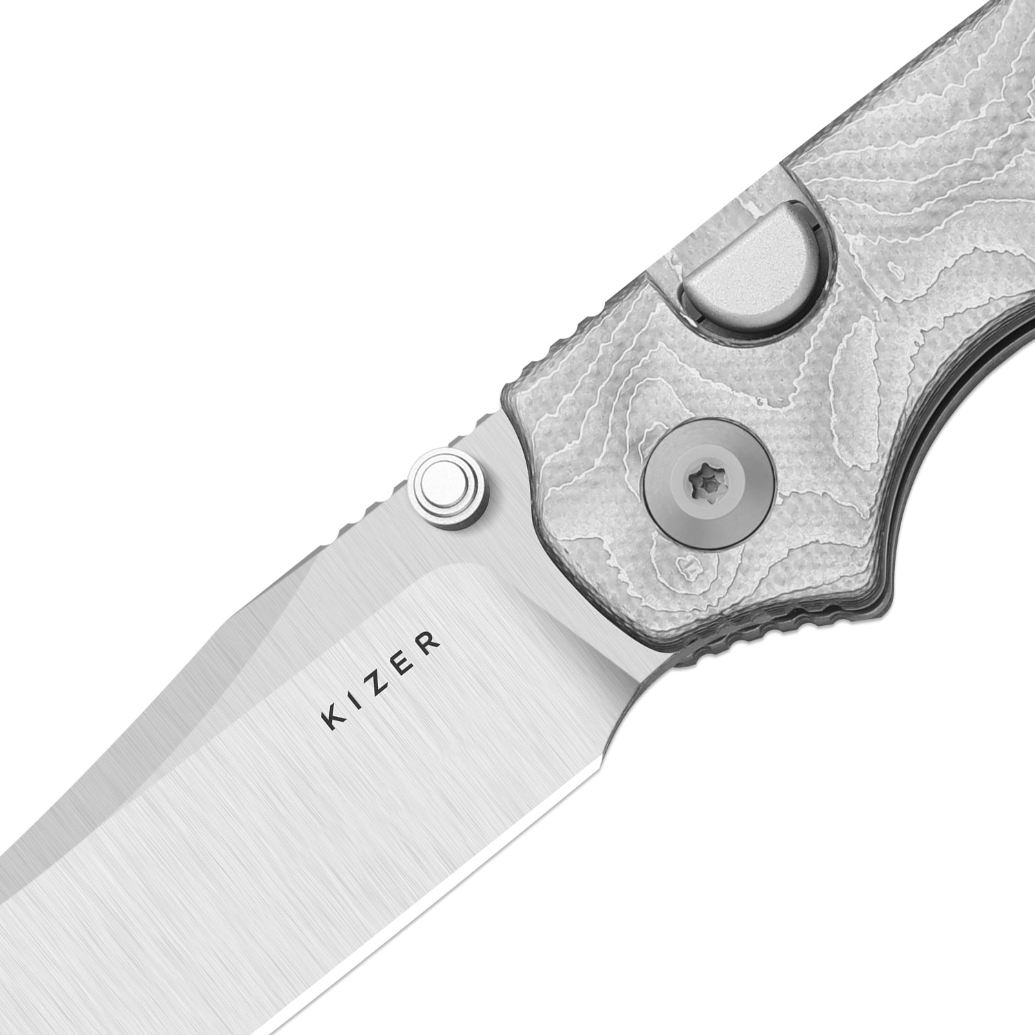 Pokiman BLL | Kizer Button Liner Lock™ | AEB-L | Aluminum Foil G10 Handle | KizerV™ 3789BCA1