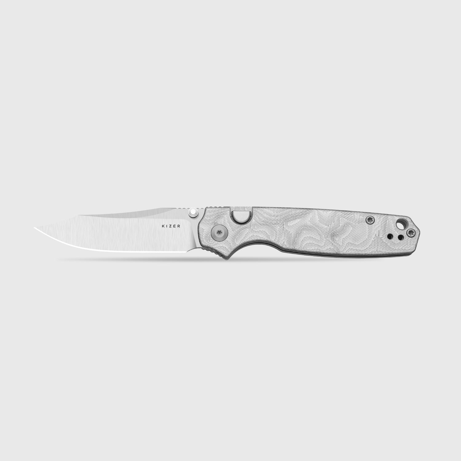 Pokiman BLL | Kizer Button Liner Lock™ | AEB-L | Aluminum Foil G10 Handle | KizerV™ 3789BCA1