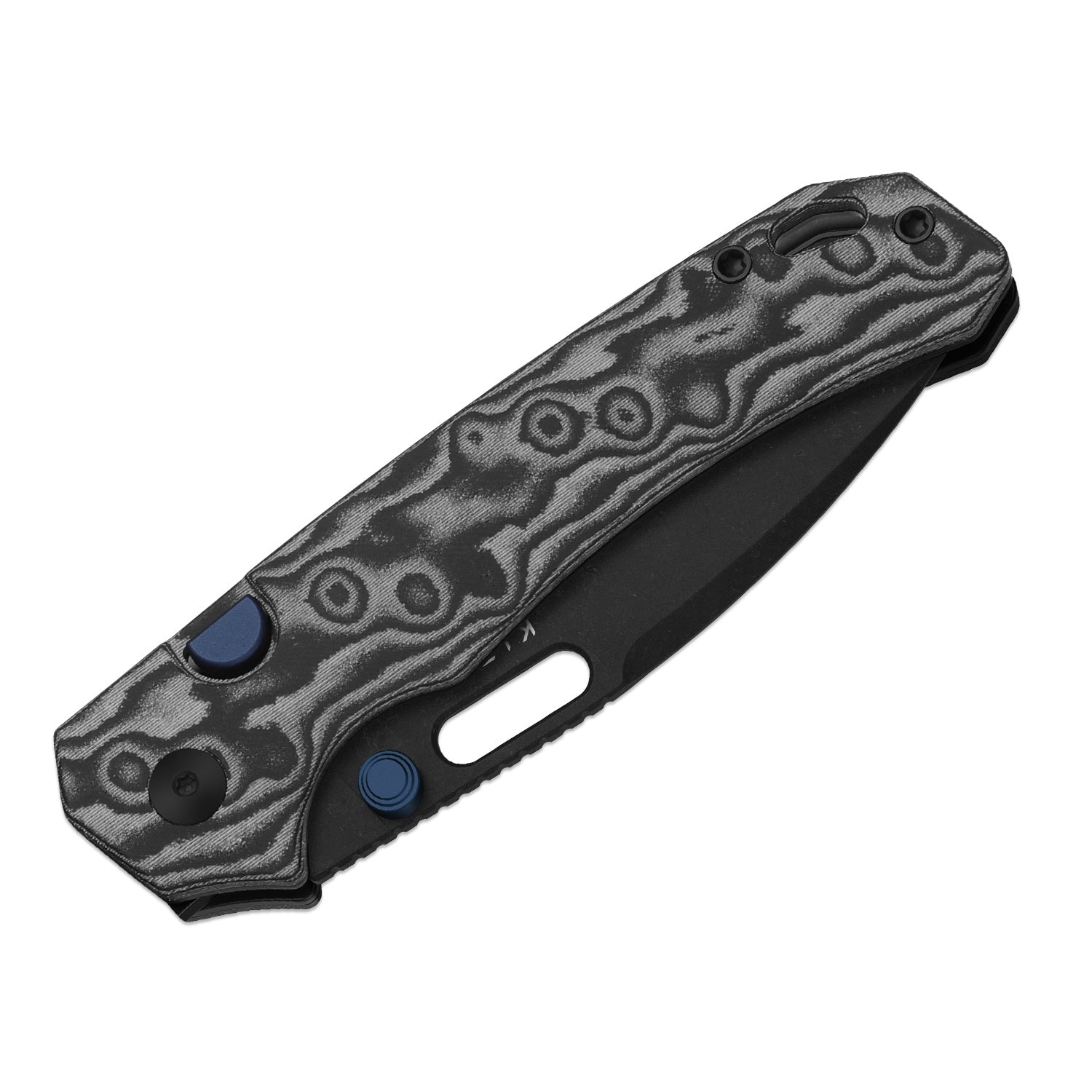 Outposter | Kizer Button Liner Lock™ | Vortex Pattern Micarta | Nitro-V + PVD Coating & Stonewashed | KizerV™ 3802BDA2