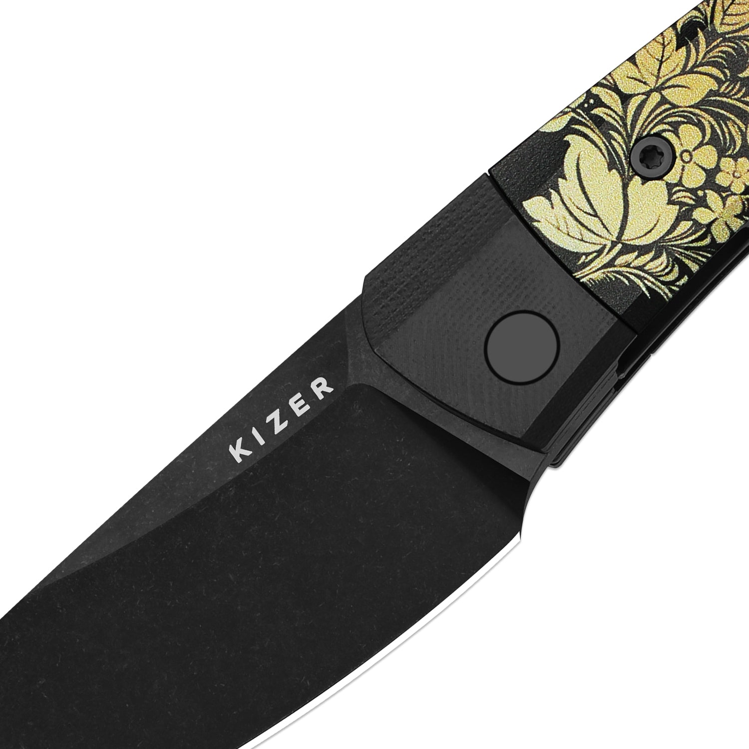 Kizer MOMO Nozhikov Exclusive – Nitro-V Black Stonewashed Blade & G10 printed Handle