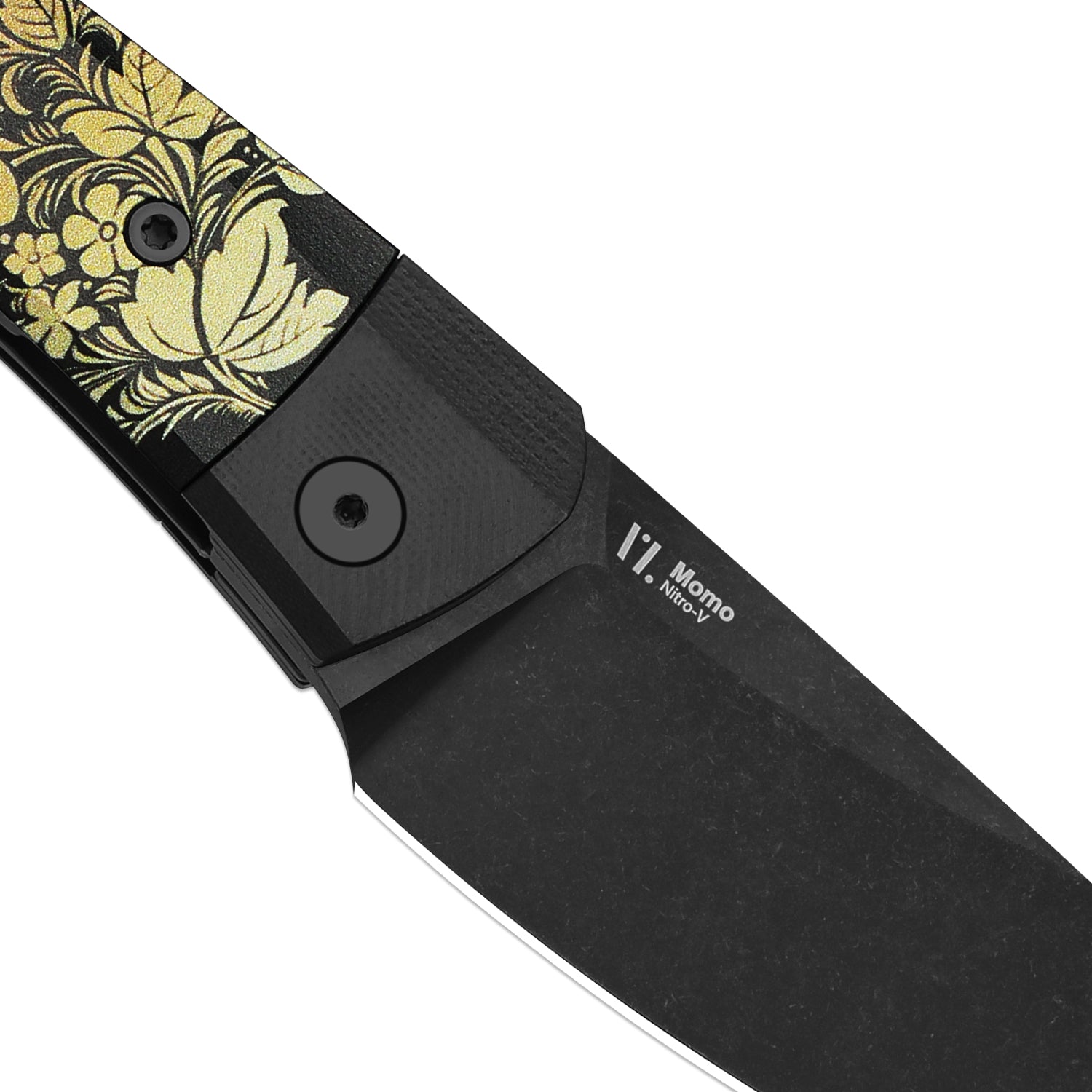 Kizer MOMO Nozhikov Exclusive – Nitro-V Black Stonewashed Blade & G10 printed Handle