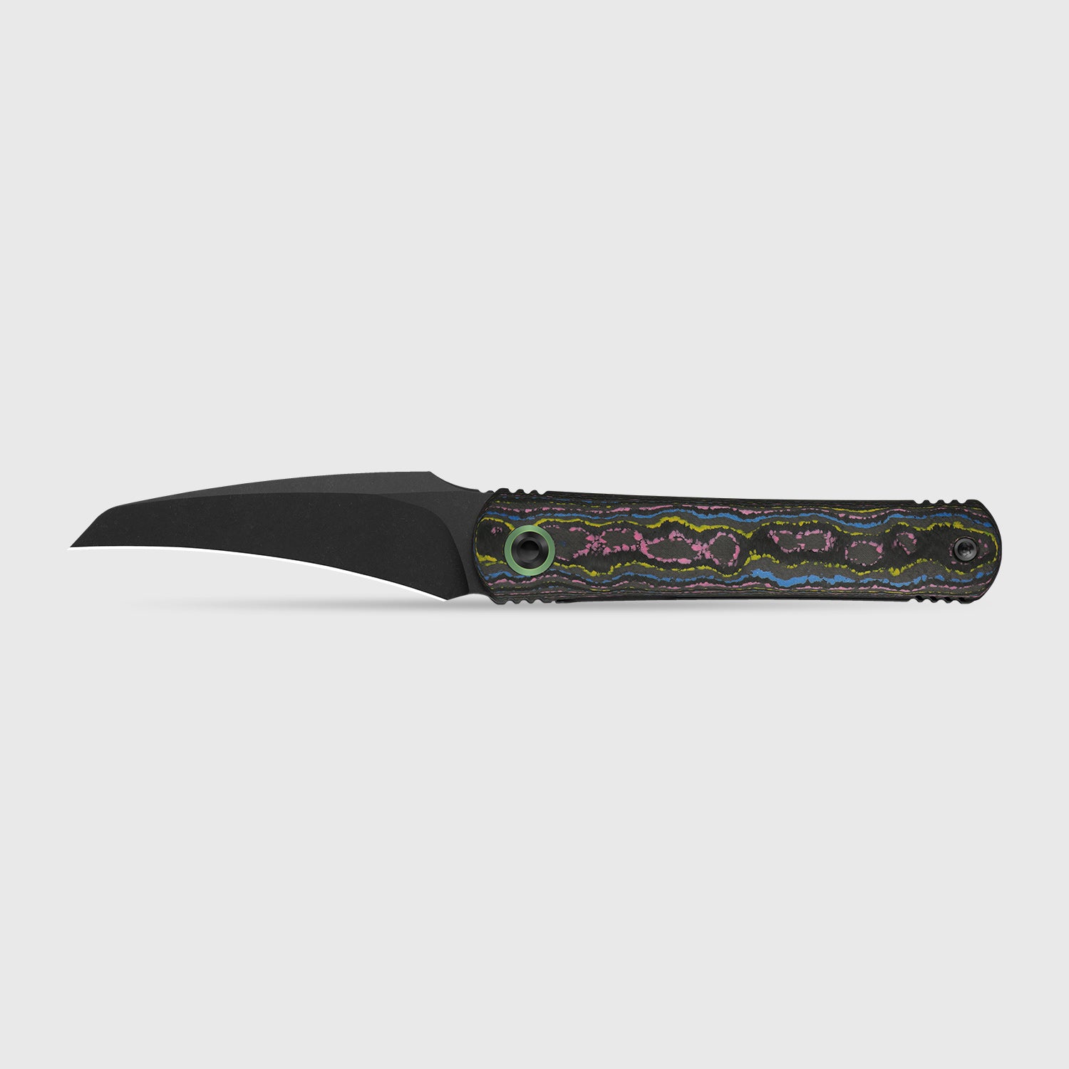 Feist 3 | CPM S90V + Matte DLC Ultra | Hawkbill | Titanium (Matte DLC Ultra) & CamoCarbon Ultimate Warrior | KizerX™ 3499.3A3