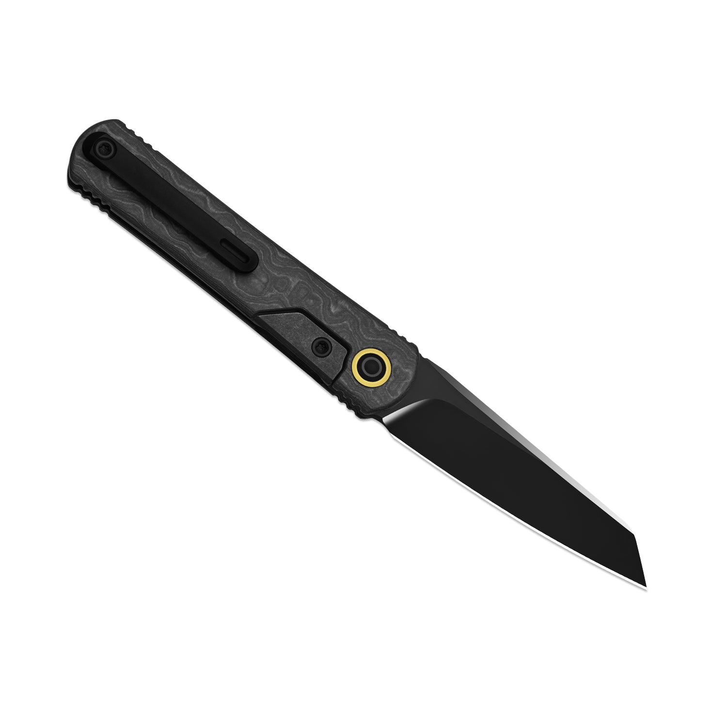 Feist 3 | CPM S90V + Polished DLC Ultra | Titanium (Matte DLC Ultra) & KizerNova™ Quartz | Reverse Tanto | KizerX™ 3499.3A4
