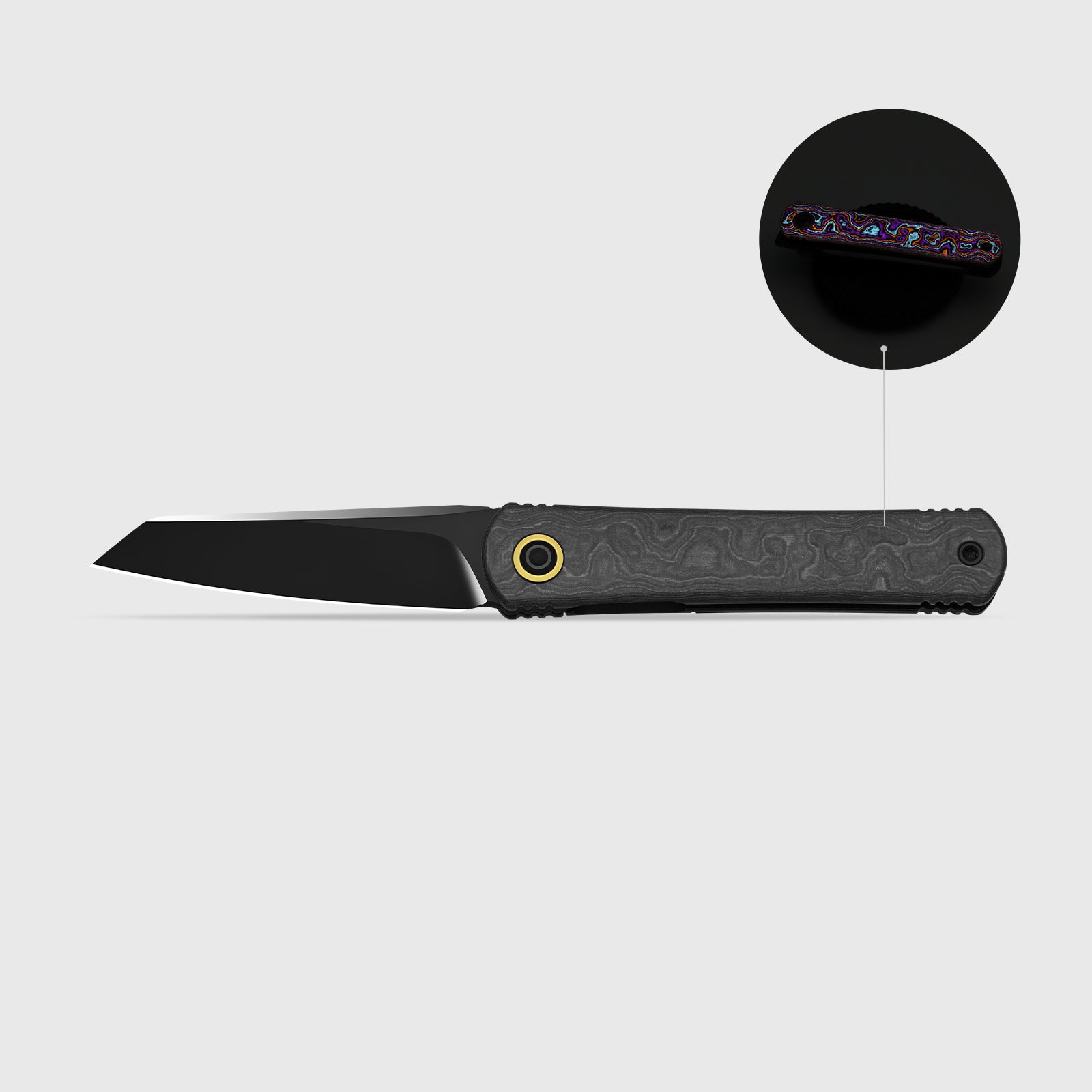 Feist 3 | CPM S90V + Polished DLC Ultra | Titanium (Matte DLC Ultra) &