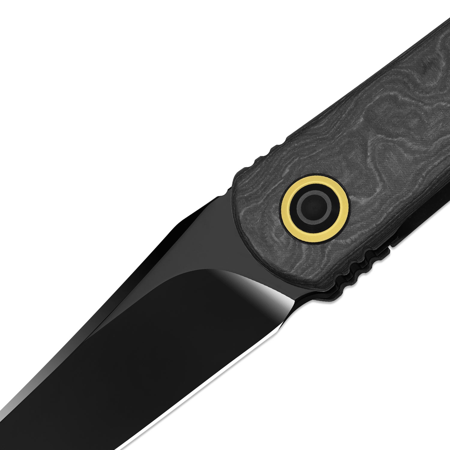 Feist 3 | CPM S90V + Polished DLC Ultra | Titanium (Matte DLC Ultra) & KizerNova™ Quartz | Clip Point | KizerX™ 3499.3A6