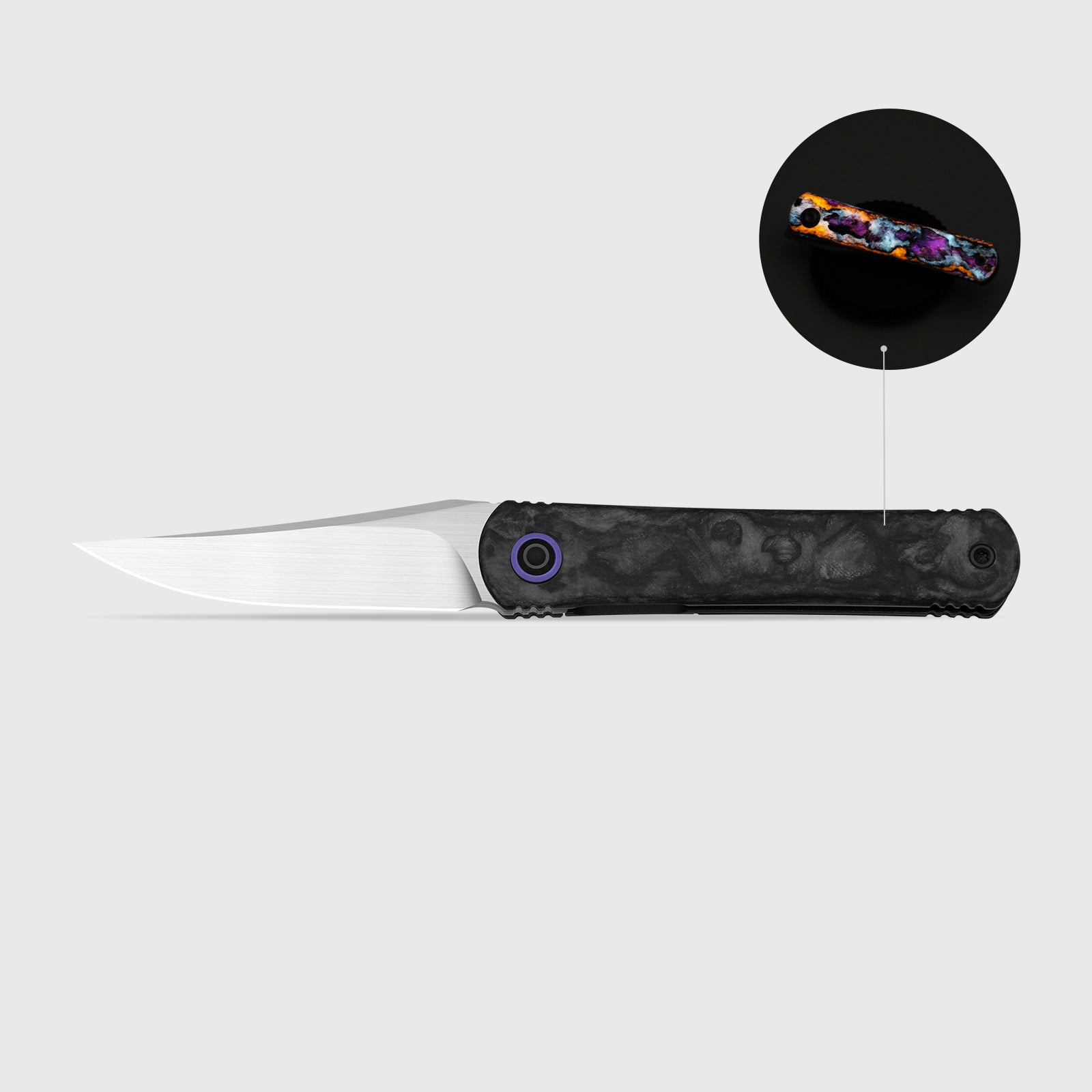 LAVA “PRIME CUTS” Feist 3 | CPM S90V + Hand-brushed | Titanium & KizerNova™ Lava | Clip