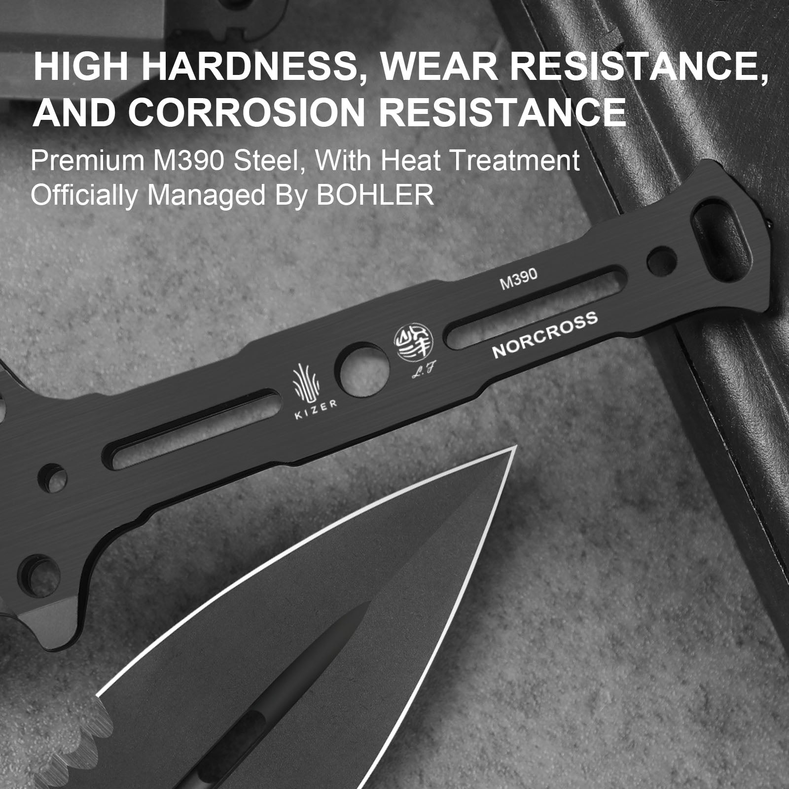 NORCROSS | M390 | Carbon Fiber | ZX-FB01A1 - Double Edged | KIZERX®