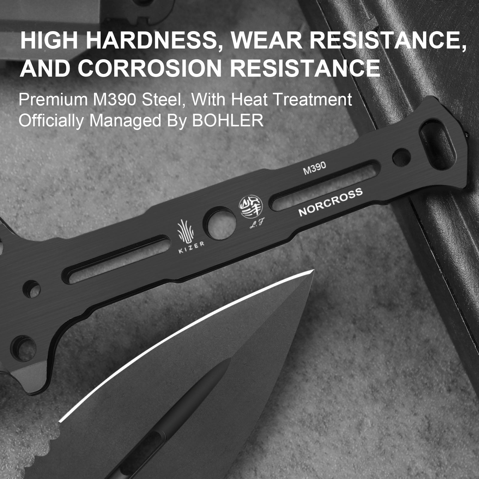 Norcross | M390 | Carbon Fiber | ZX-FB01A2 - Single Edged | KIZERX®