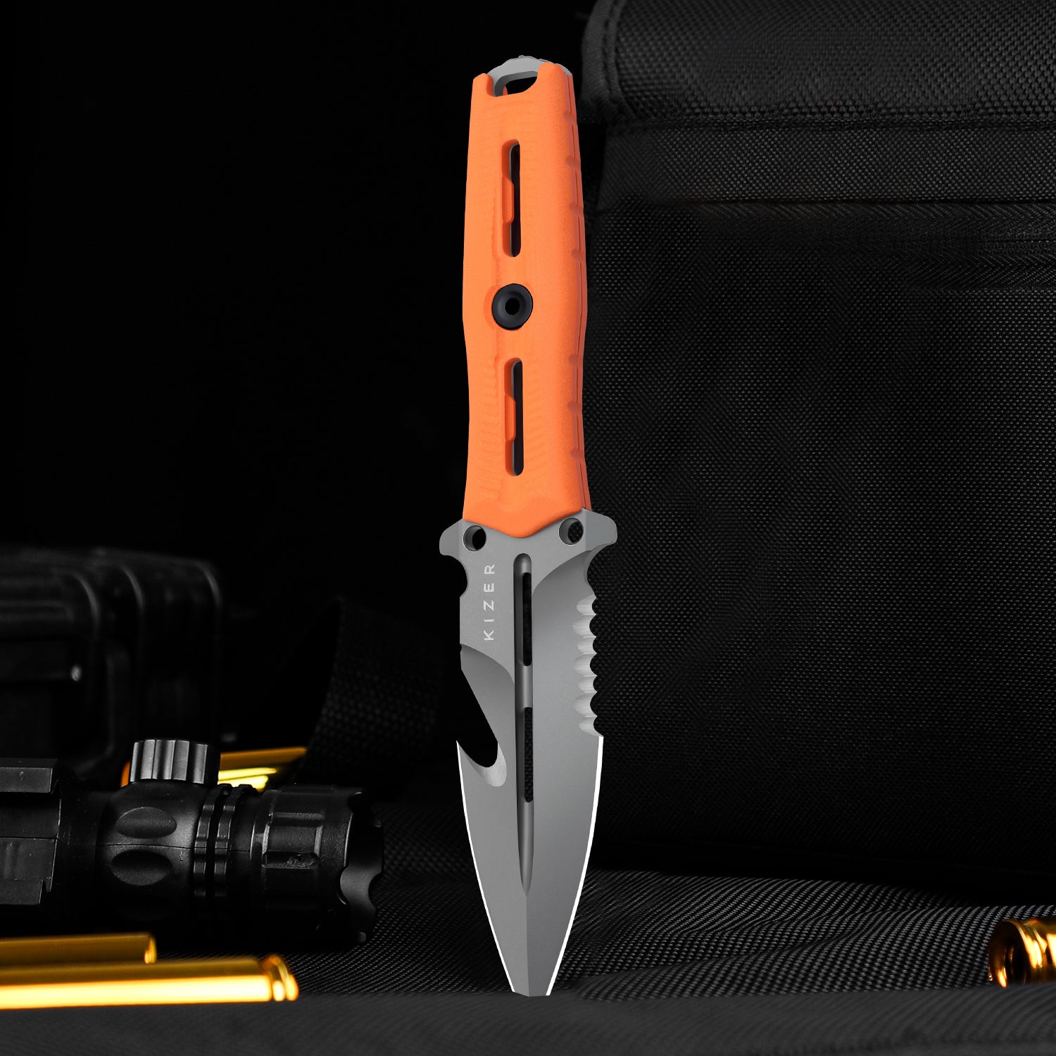 NORCROSS | Nitro-V | Orange G10 | ZX-FB01A7 | Exclusive - Double Edged | KIZERX®
